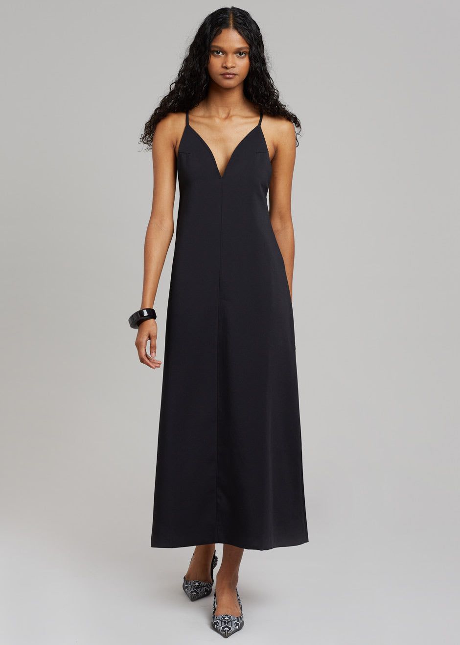Miwa Midi Dress - Black sold by Frankie Shop