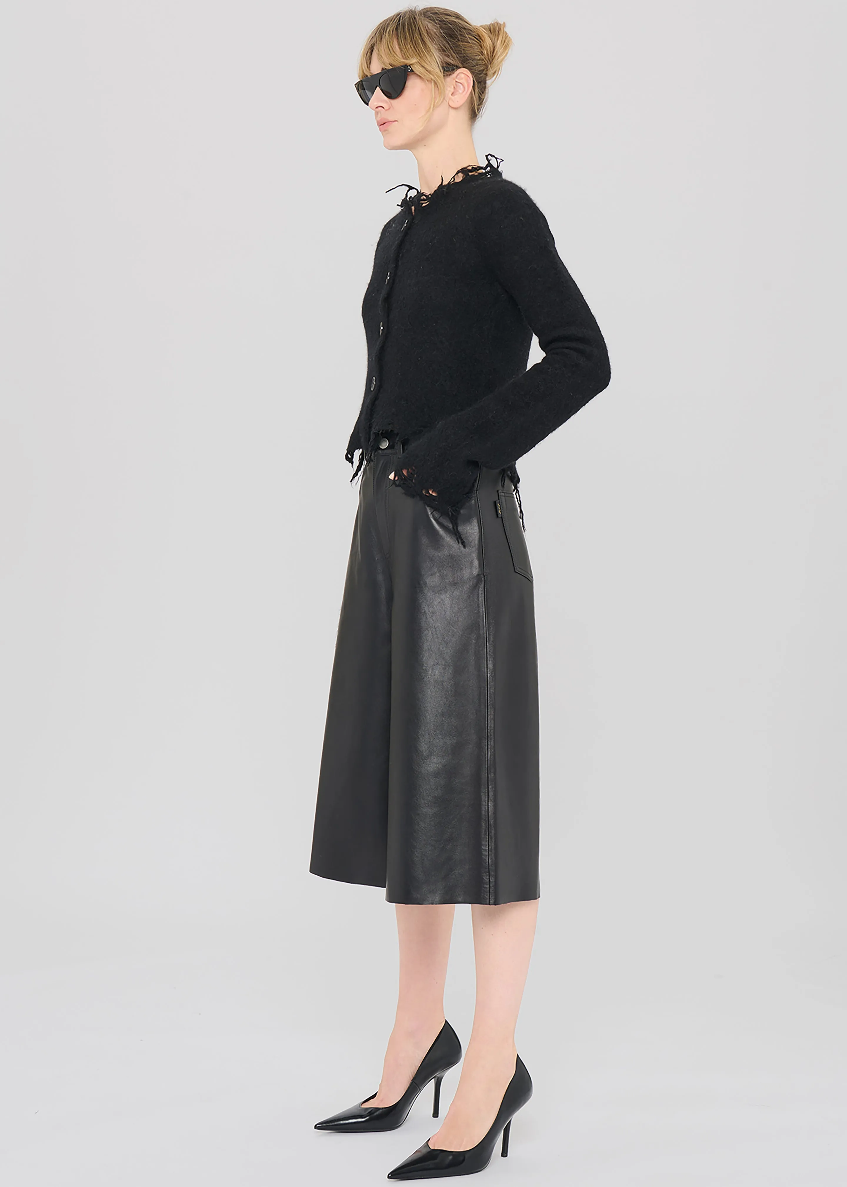 Haikure Belle Leather Shorts - Black sold by Frankie Shop product image thumbnail 5