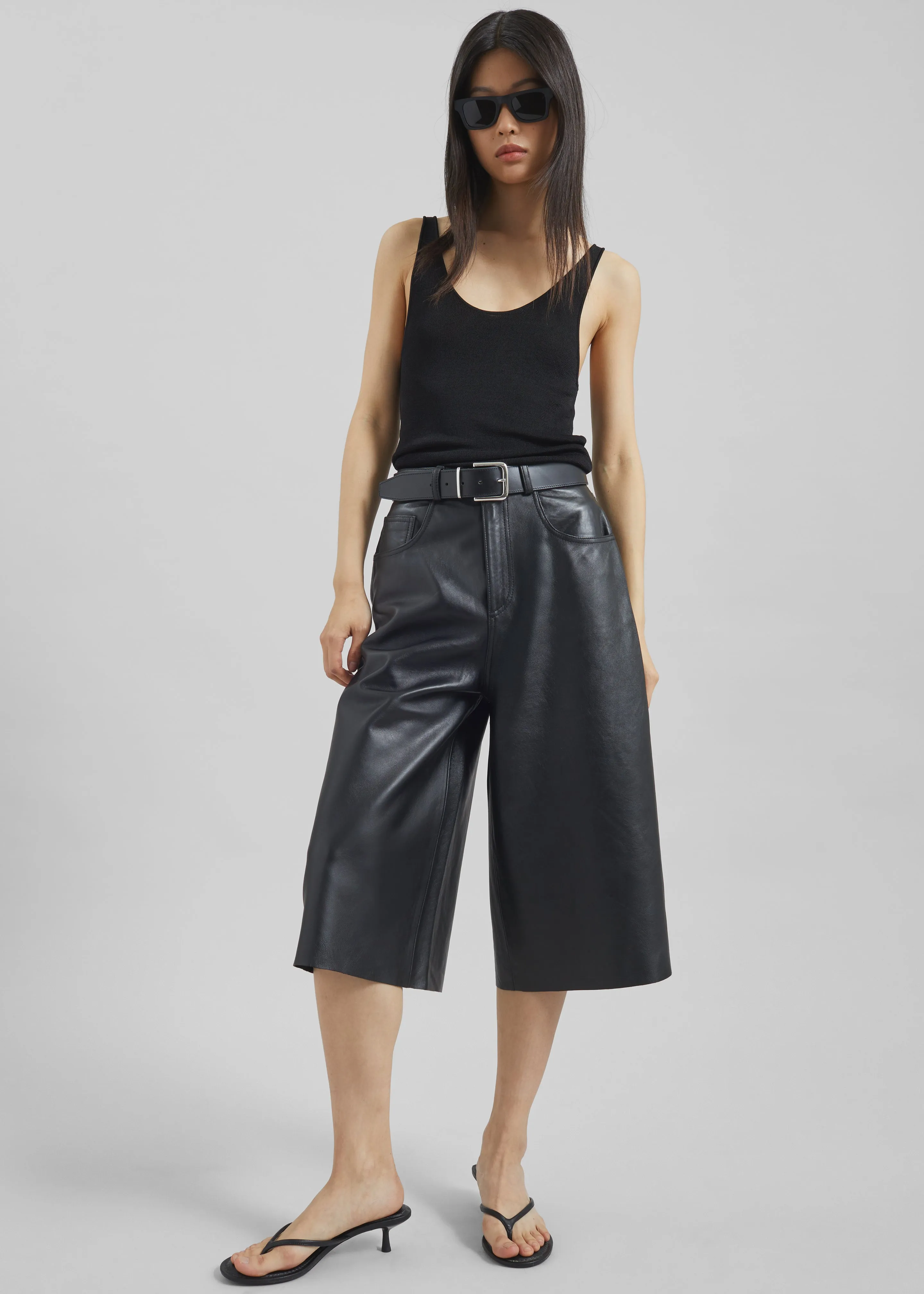 Haikure Belle Leather Shorts - Black sold by Frankie Shop product image thumbnail 2