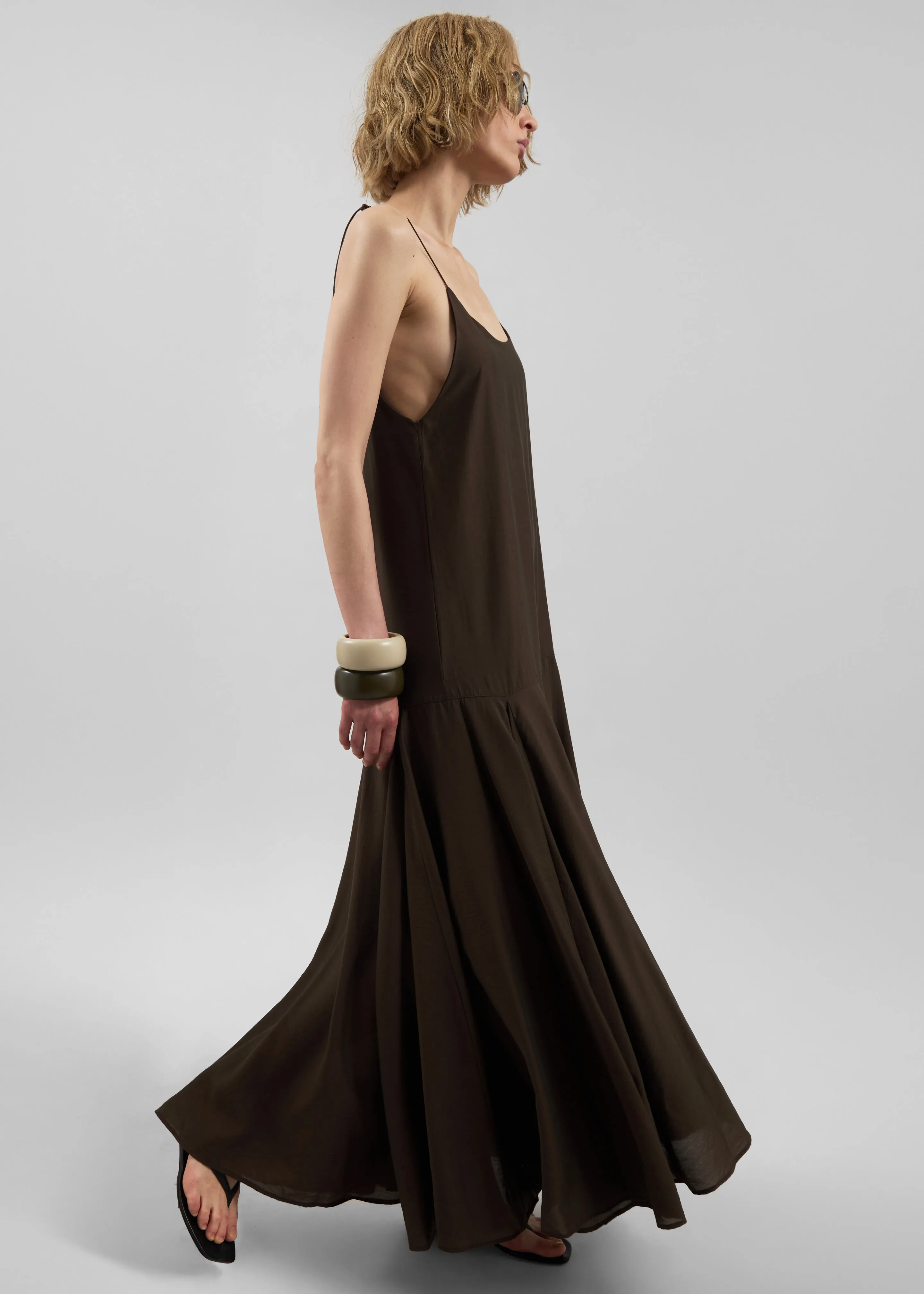 Savenay Drop-Waist Maxi Dress - Brown sold by Frankie Shop product image thumbnail 4