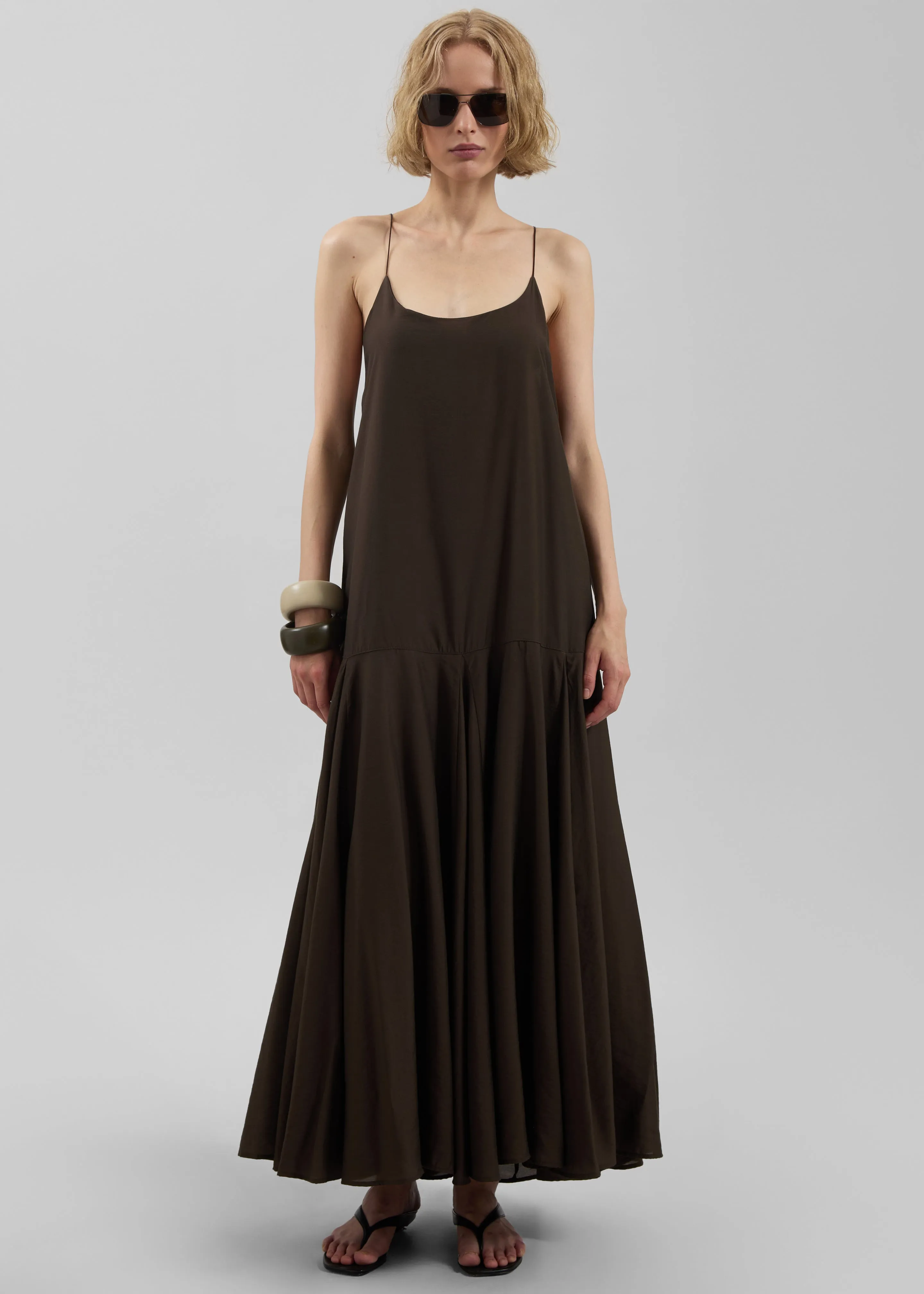 Savenay Drop-Waist Maxi Dress - Brown sold by Frankie Shop product image thumbnail 3