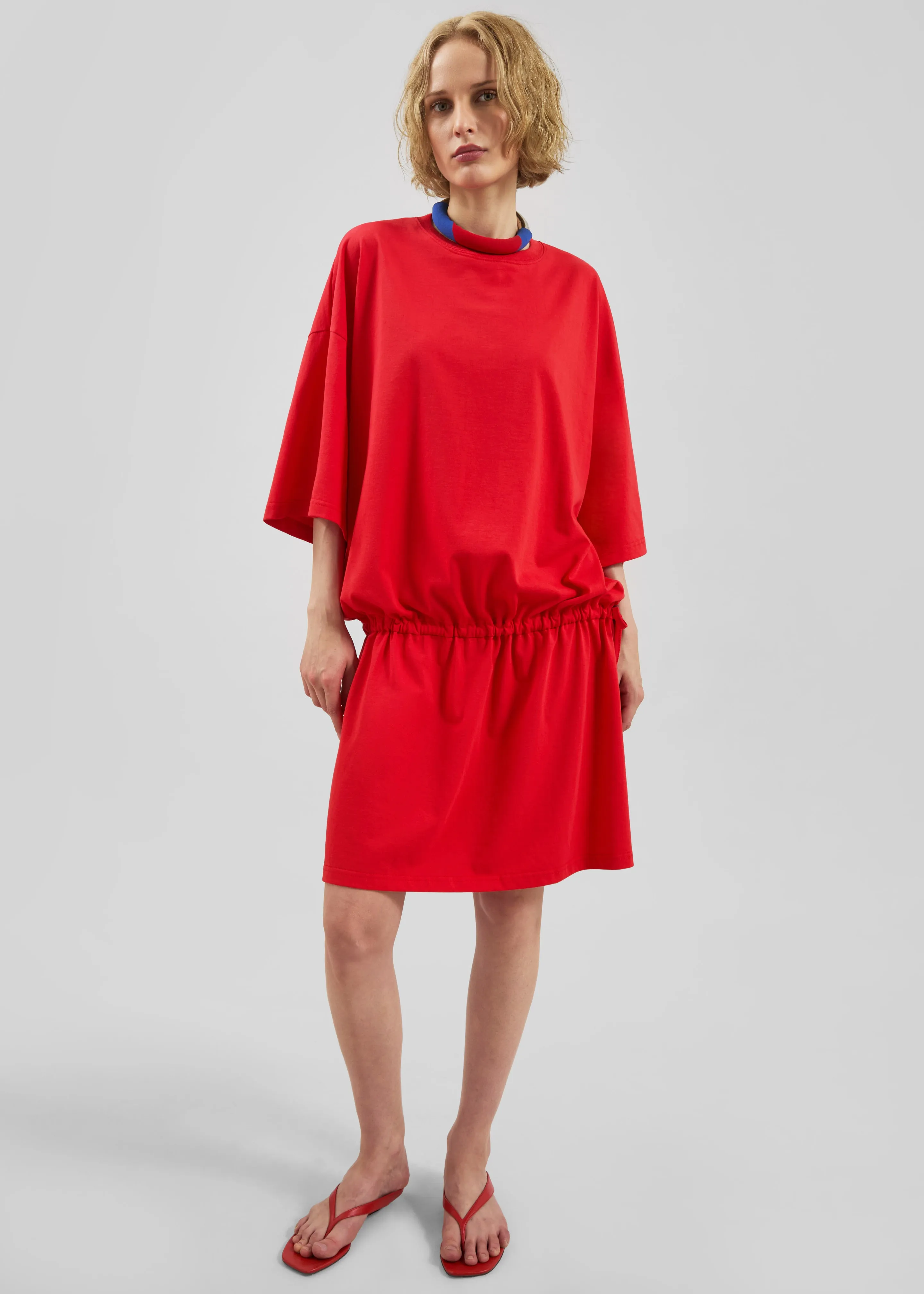 Calitri Drop Waist T-Shirt Dress - Red sold by Frankie Shop