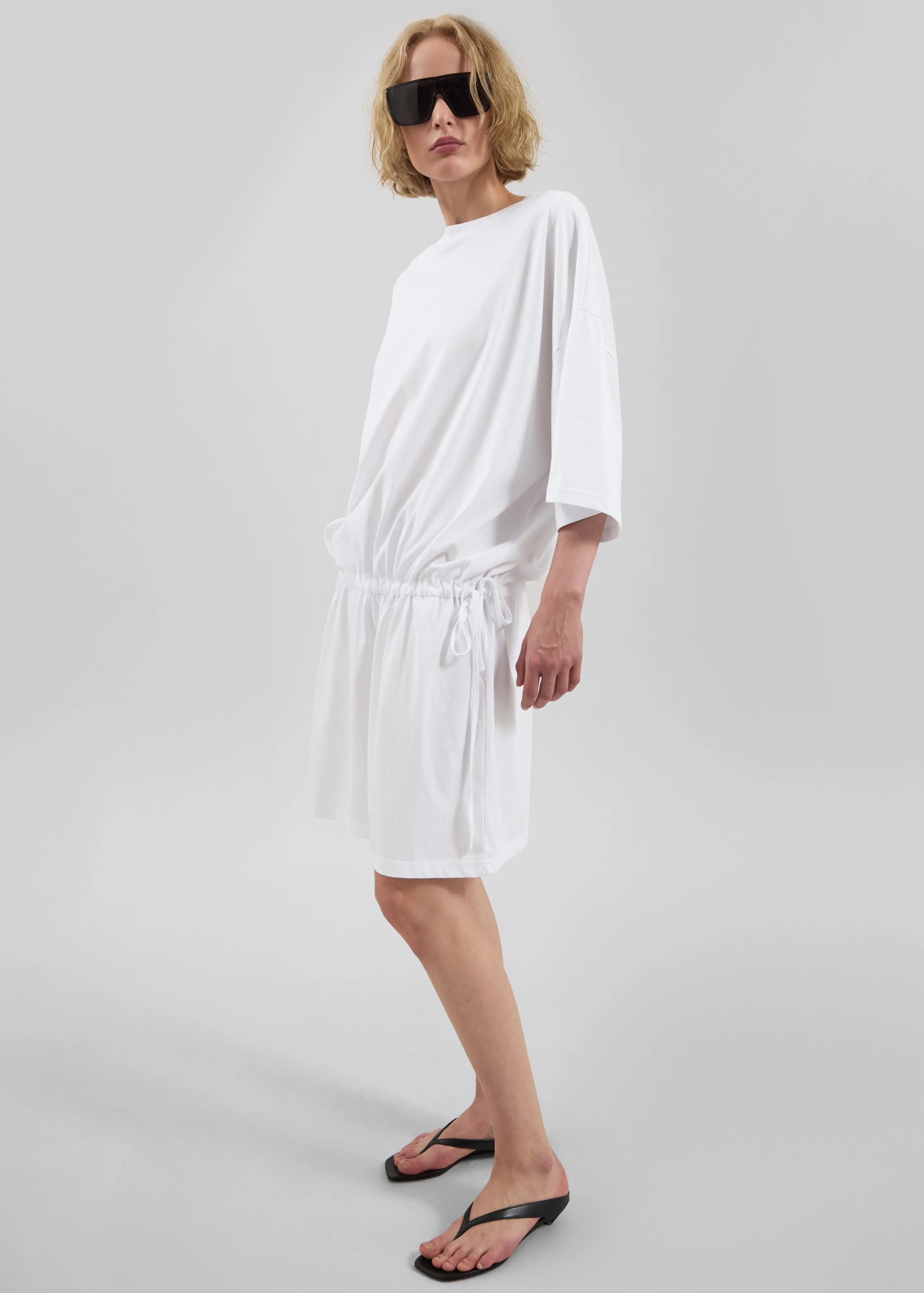 Calitri Drop Waist T-Shirt Dress - White sold by Frankie Shop product image thumbnail 4