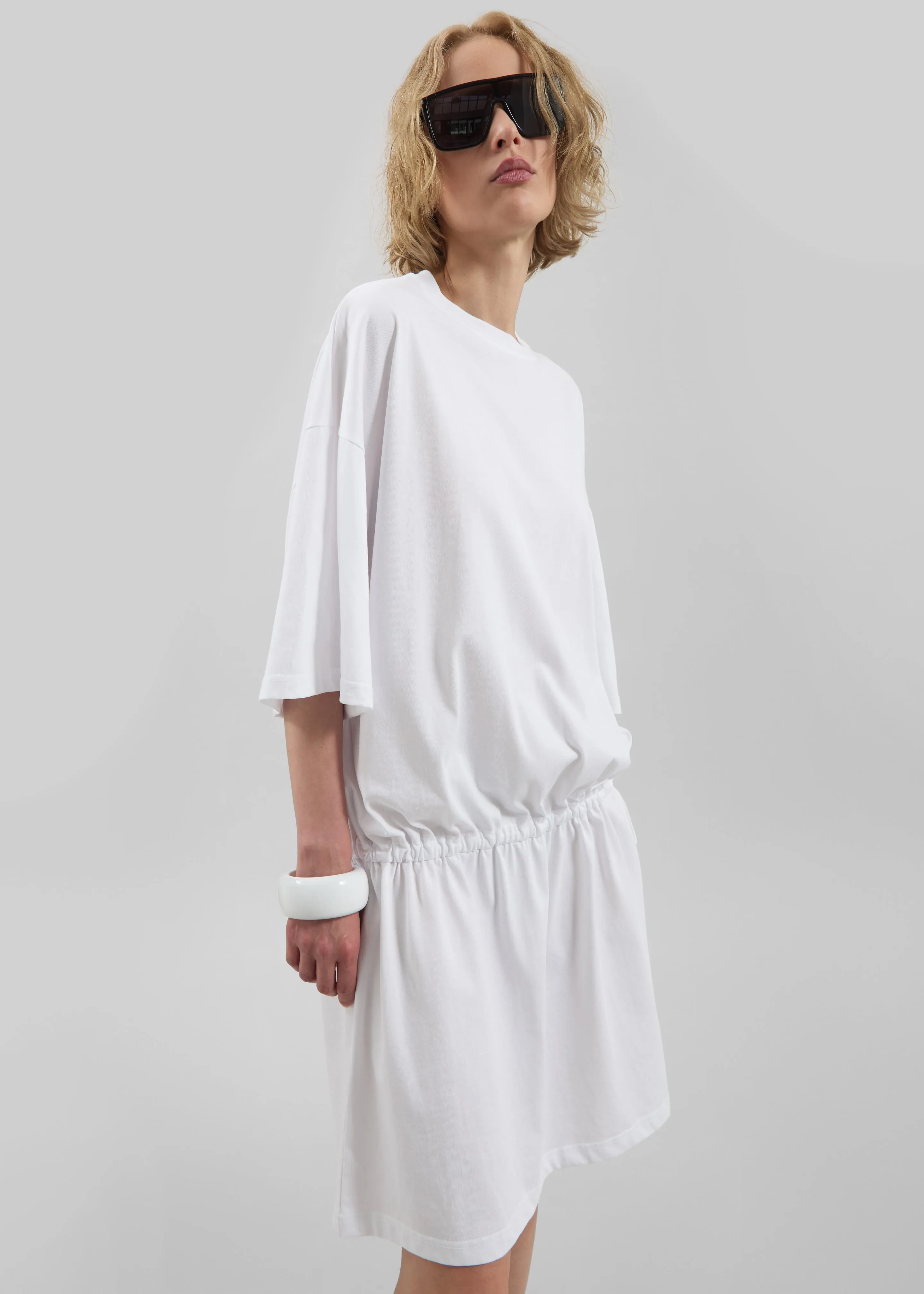 Calitri Drop Waist T-Shirt Dress - White sold by Frankie Shop product image thumbnail 5