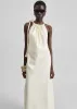 Sarnico Rope-Tie Halter Dress - Cream sold by Frankie Shop