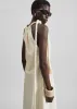 Sarnico Rope-Tie Halter Dress - Cream sold by Frankie Shop