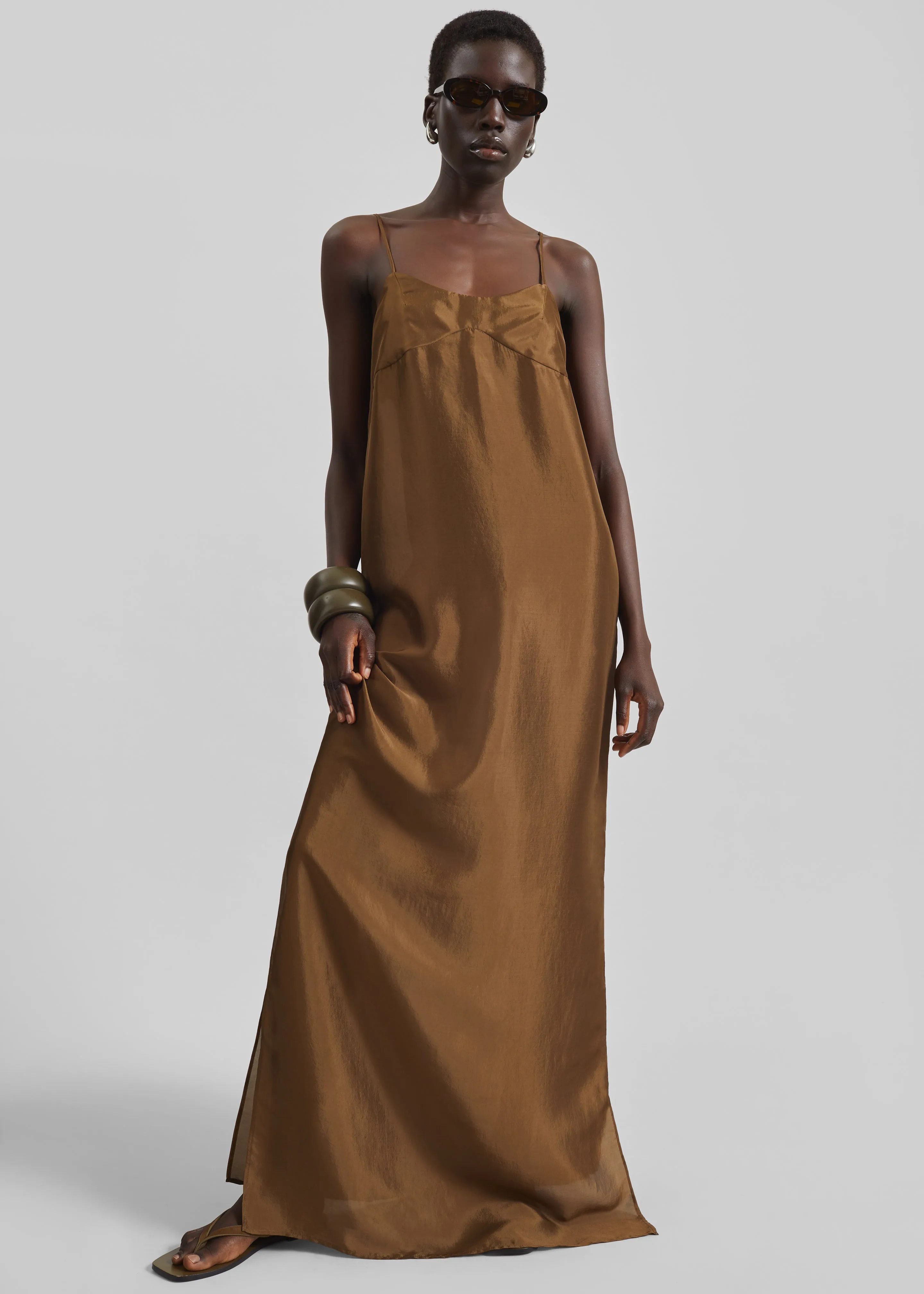 Dylana Sleeveless Maxi Dress - Bronze sold by Frankie Shop product image thumbnail 4