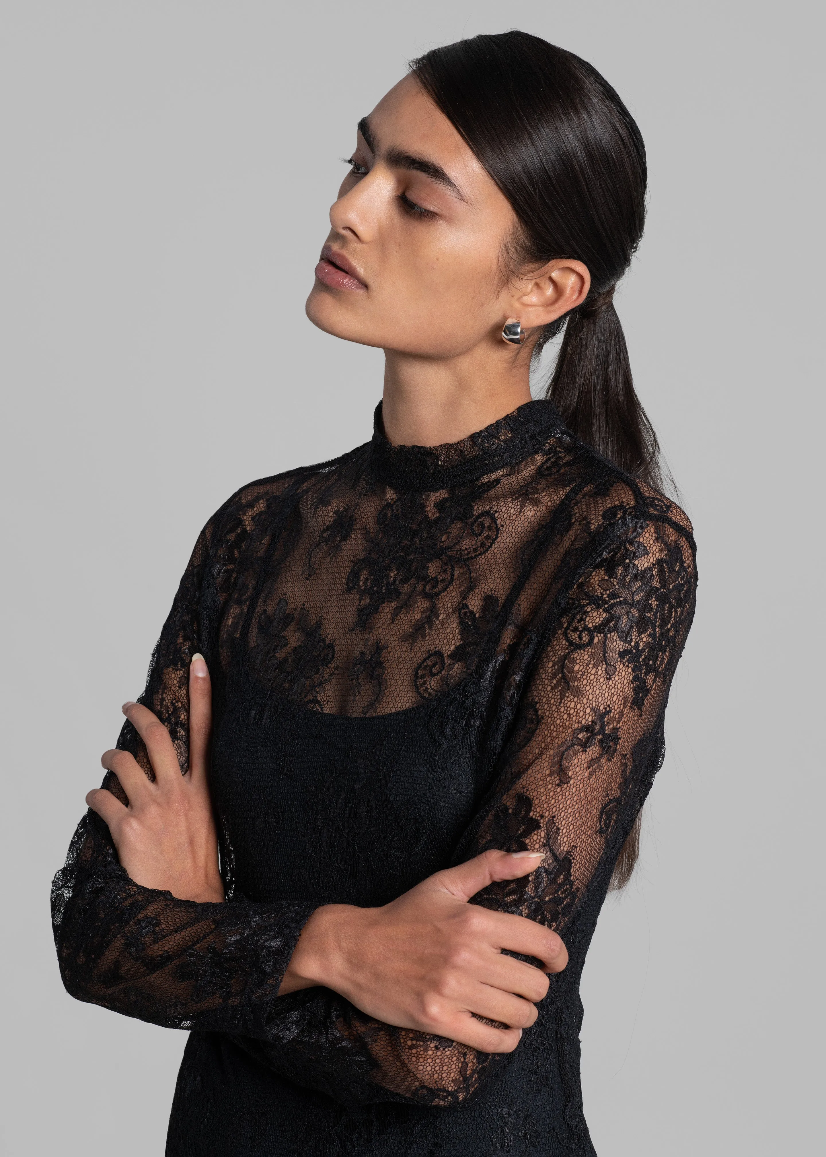 Envelope 1976 Lace Dress - Black sold by Frankie Shop product image thumbnail 2