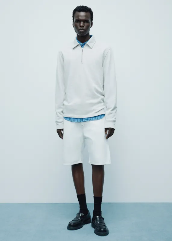 Samsøe Samsøe Salouis Hz Polo LS - Moonstruck Melange made by Frankie Shop