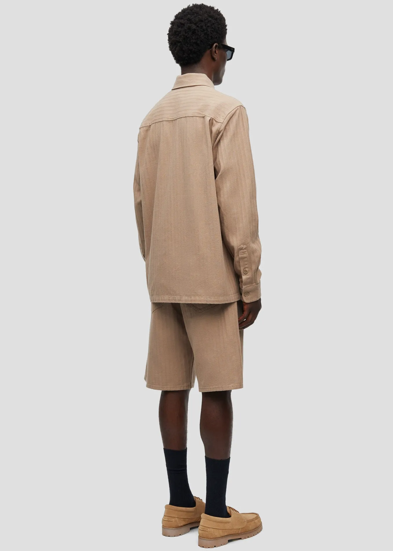 Samsøe Samsøe Sadamon JS Overshirt - Greige sold by Frankie Shop product image thumbnail 3