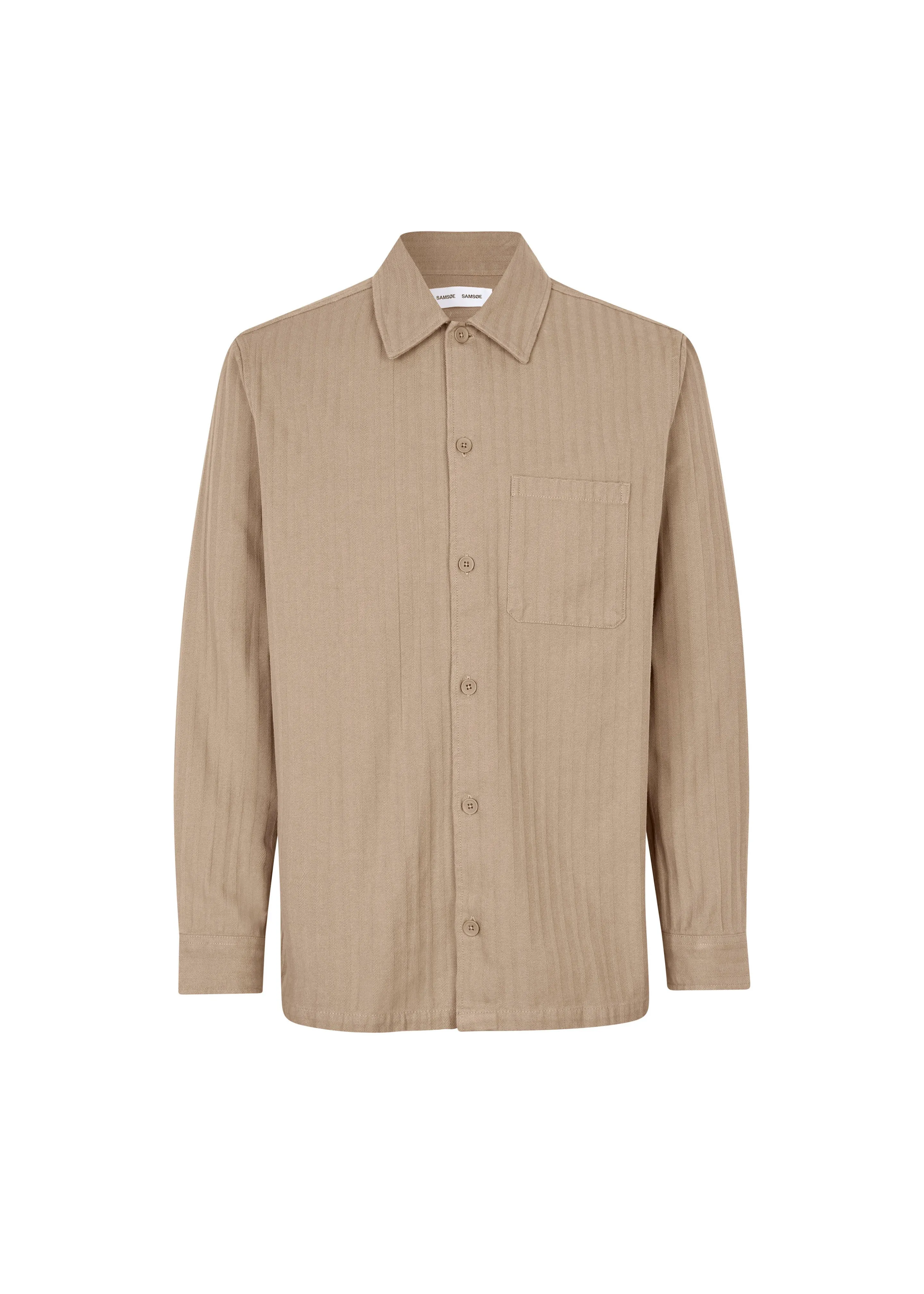 Samsøe Samsøe Sadamon JS Overshirt - Greige sold by Frankie Shop product image thumbnail 4