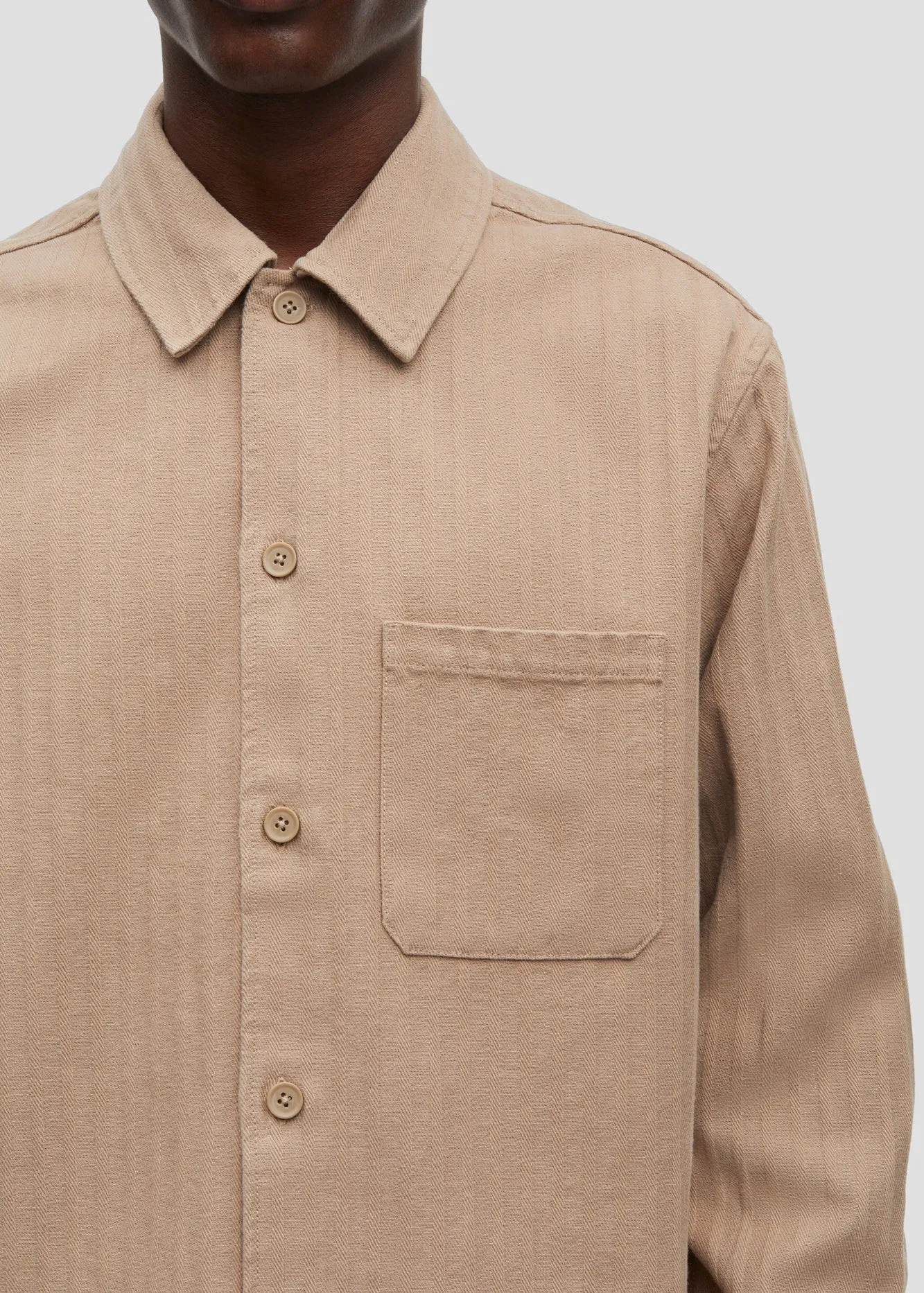 Samsøe Samsøe Sadamon JS Overshirt - Greige sold by Frankie Shop product image thumbnail 2