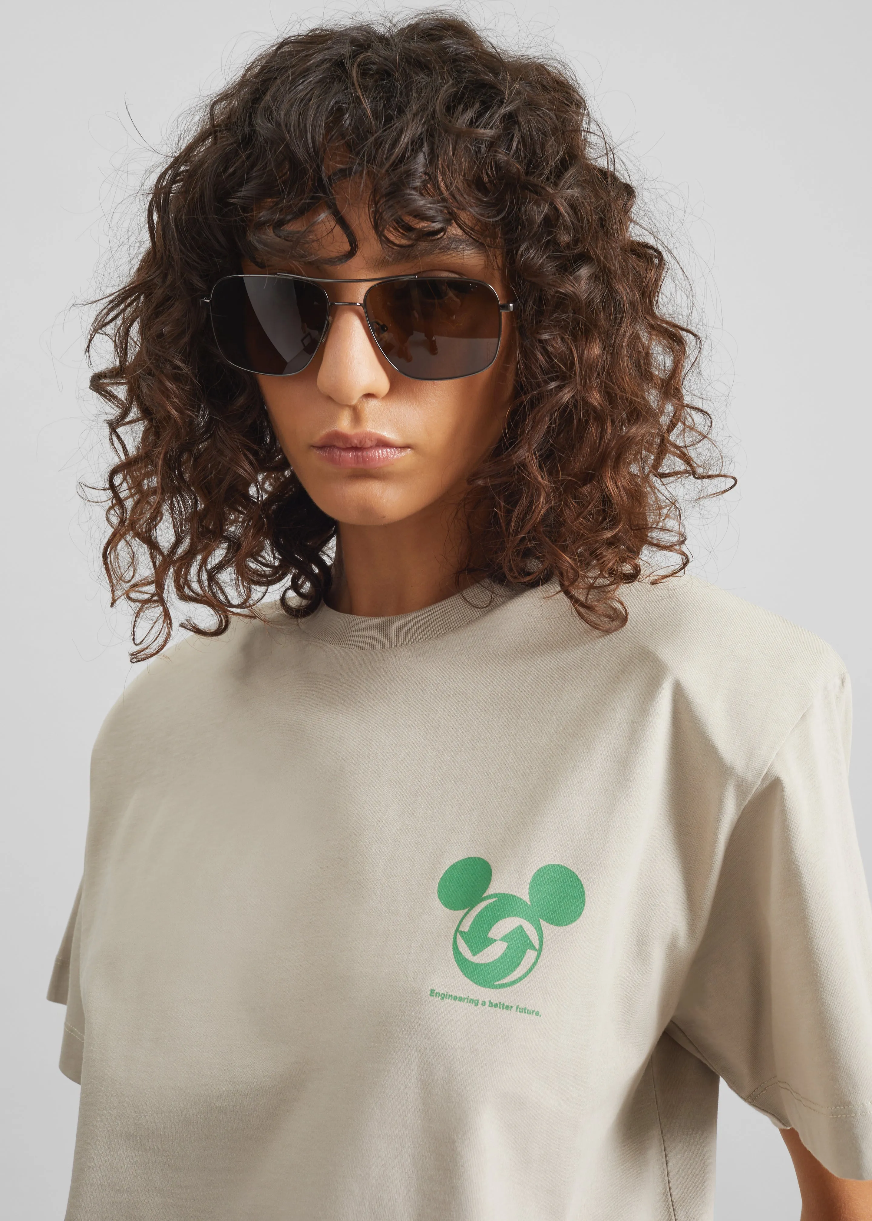 Bettter Upcycle Tee With Shoulder Pads - Grey sold by Frankie Shop product image thumbnail 3
