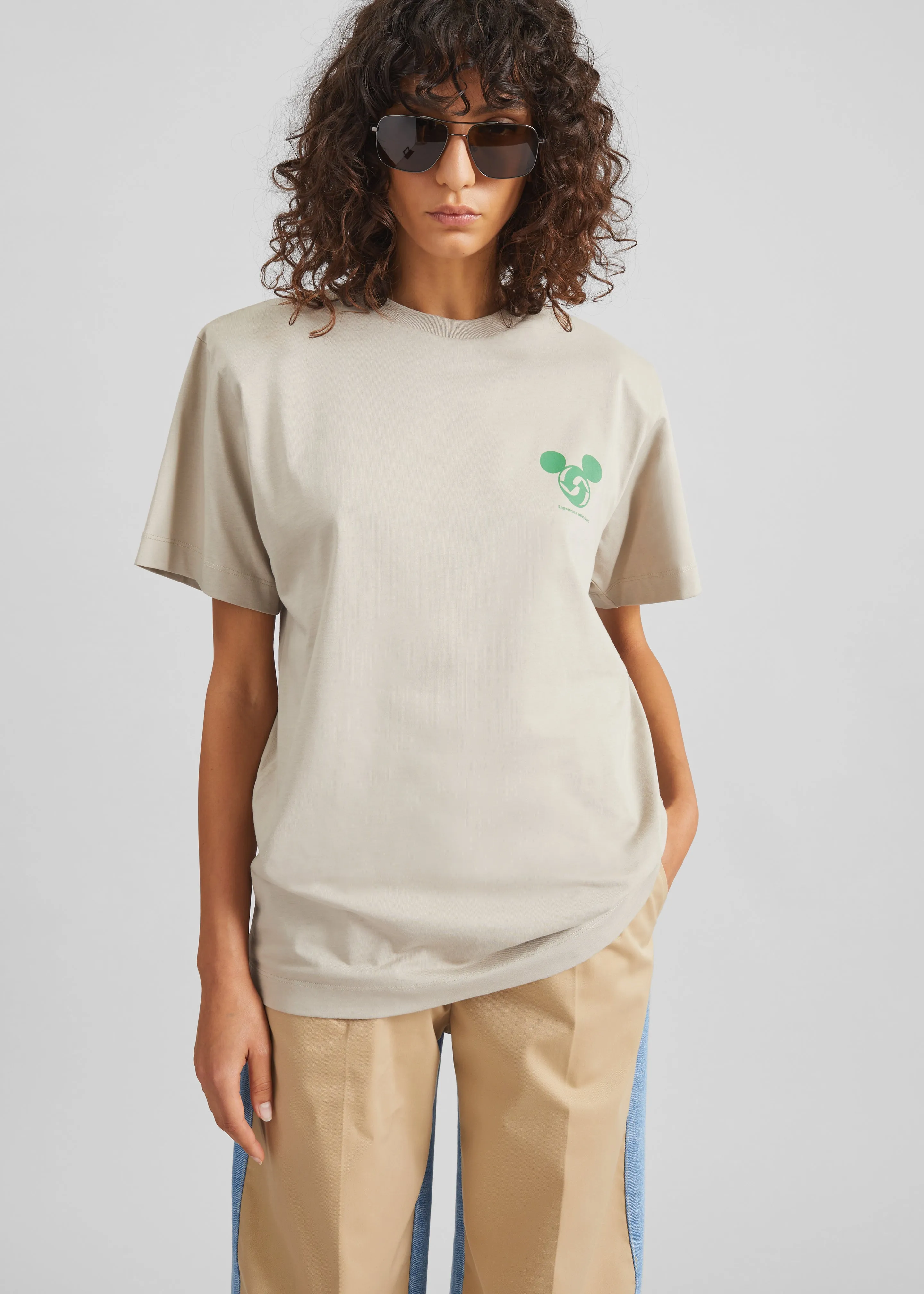 Bettter Upcycle Tee With Shoulder Pads - Grey sold by Frankie Shop