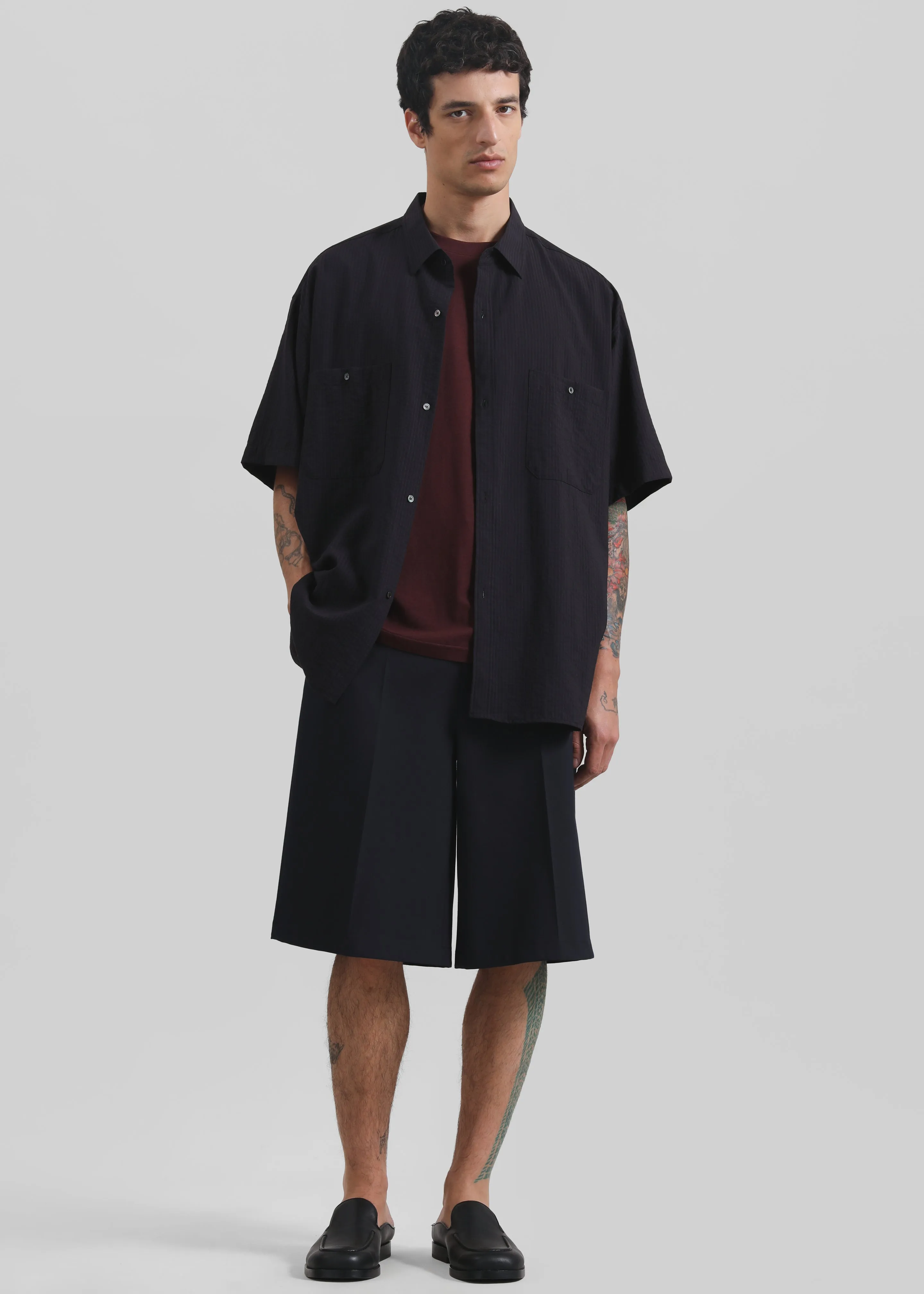 Preston Fluid Striped Shirt - Black sold by Frankie Shop product image thumbnail 4