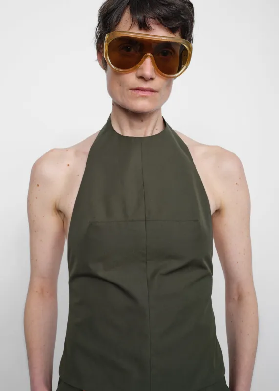 Bettter Emmerson Halterneck Top - Khaki sold by Frankie Shop