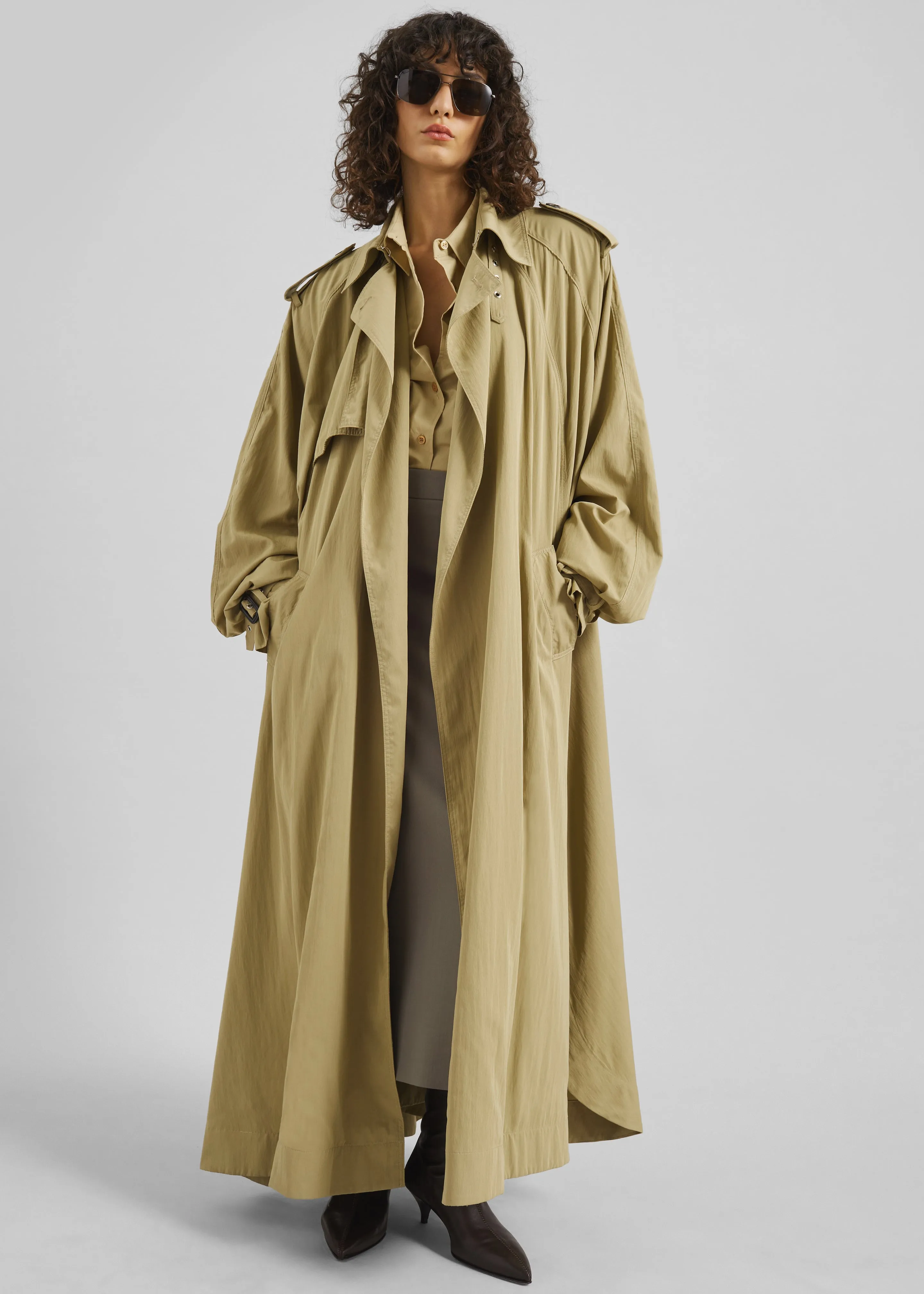 Elsdon Fluid Long Trench - Camel sold by Frankie Shop product image thumbnail 5