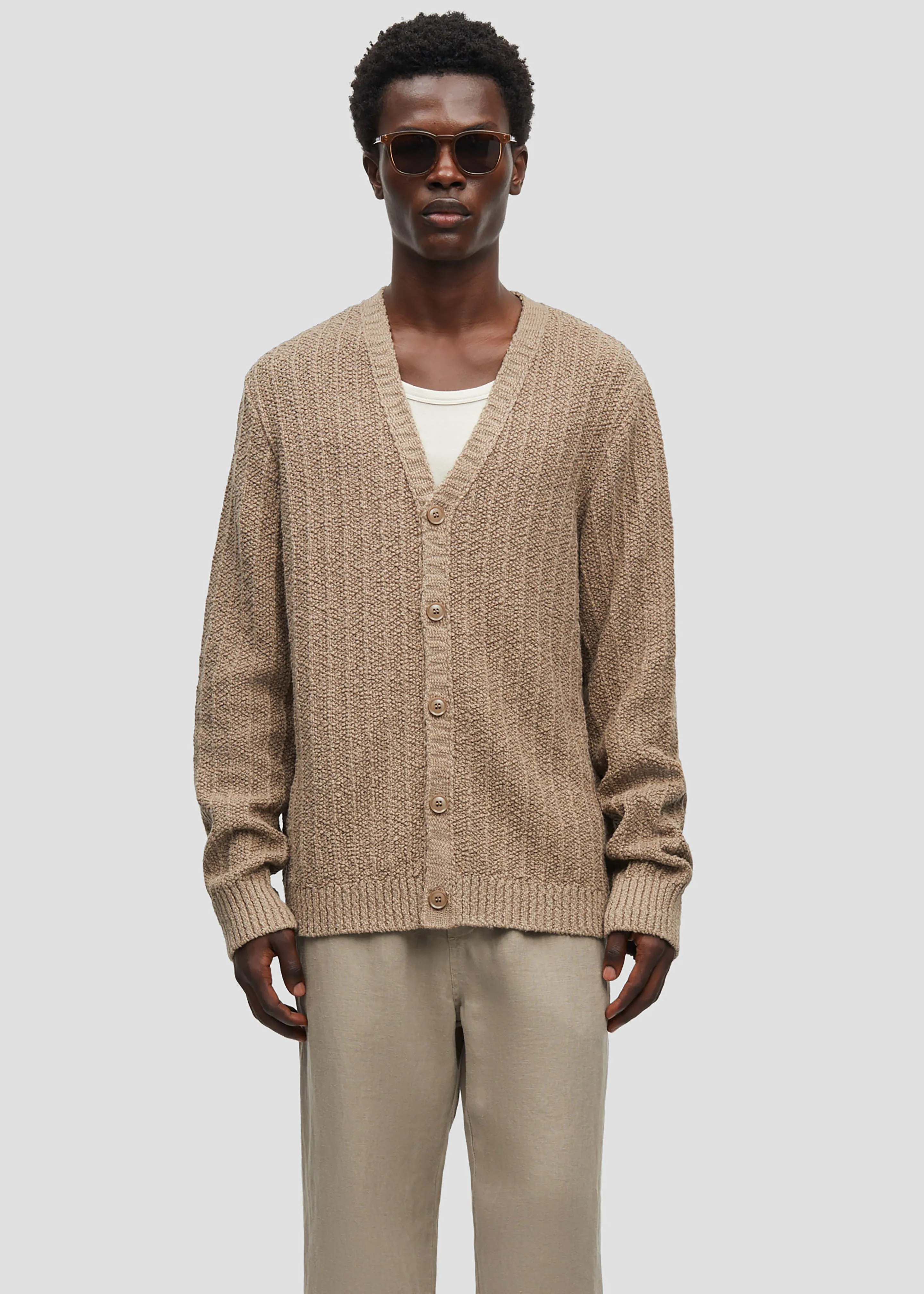 Samsøe Samsøe Samicah Cardigan - Greige sold by Frankie Shop product image thumbnail 2