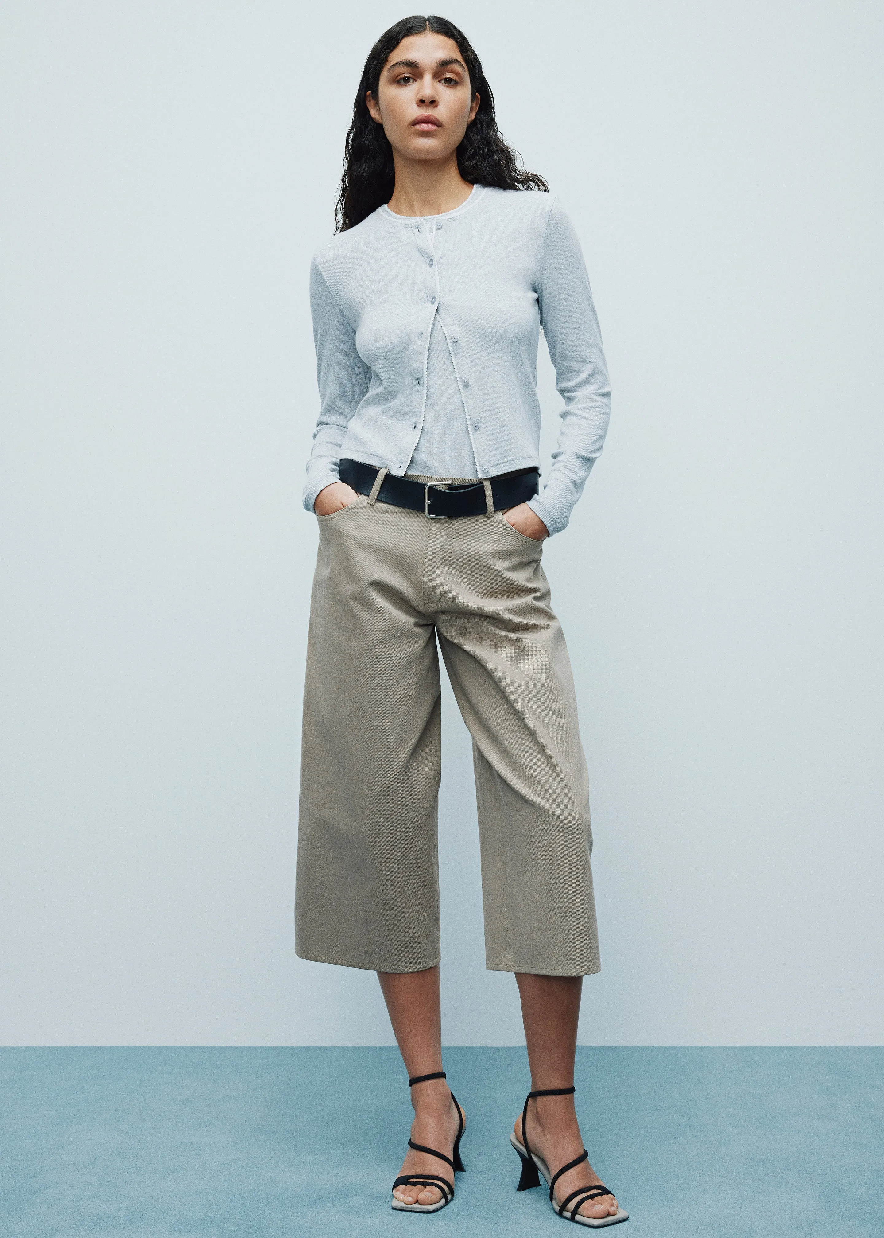 Samsøe Samsøe Sajune LS Cardigan - Light Grey Melange sold by Frankie Shop product image thumbnail 3