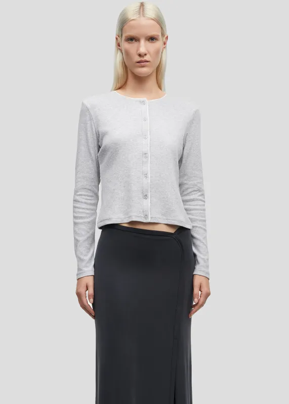 Samsøe Samsøe Sajune LS Cardigan - Light Grey Melange made by Frankie Shop