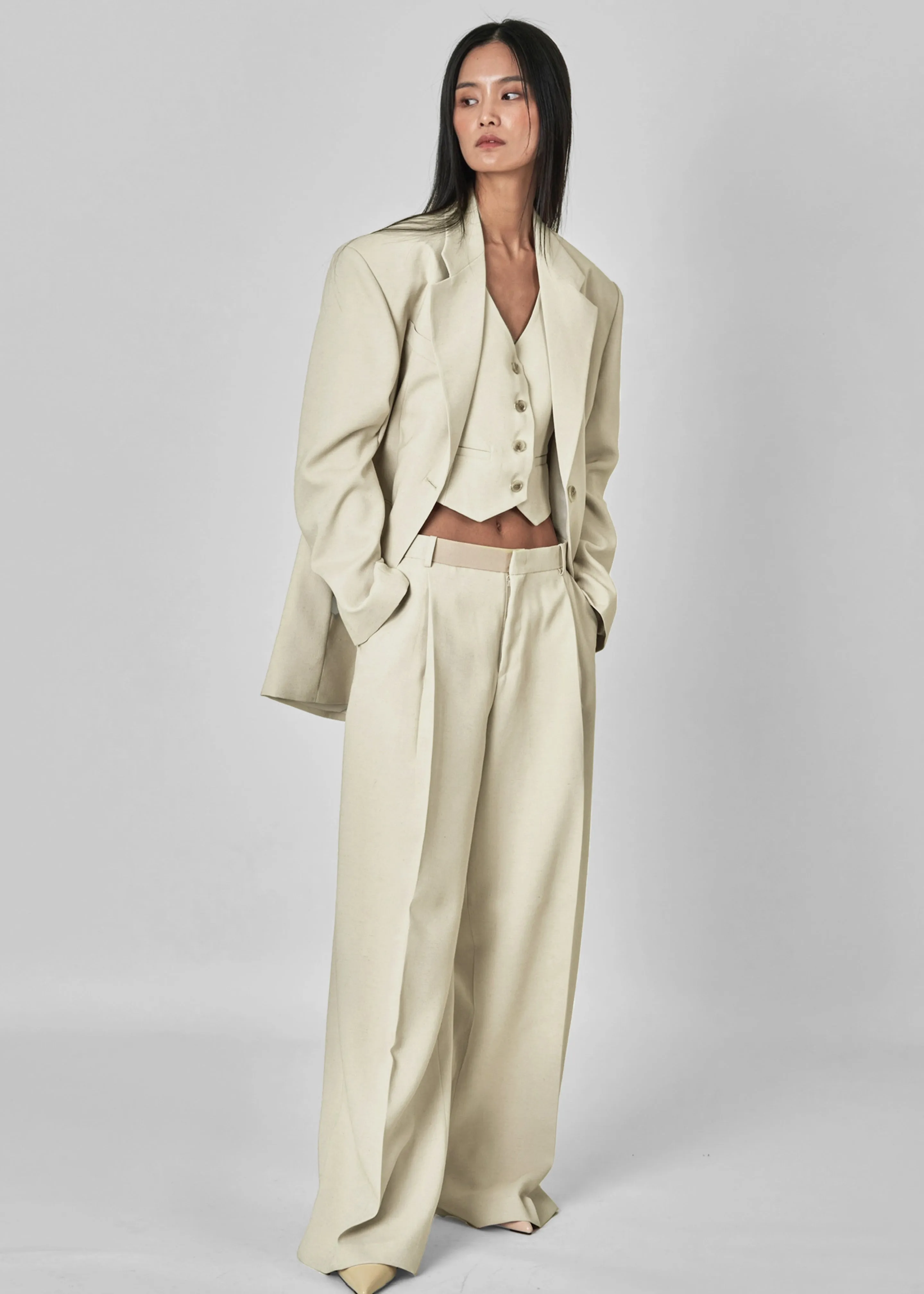 Indio Pants - Beige sold by Frankie Shop product image thumbnail 4