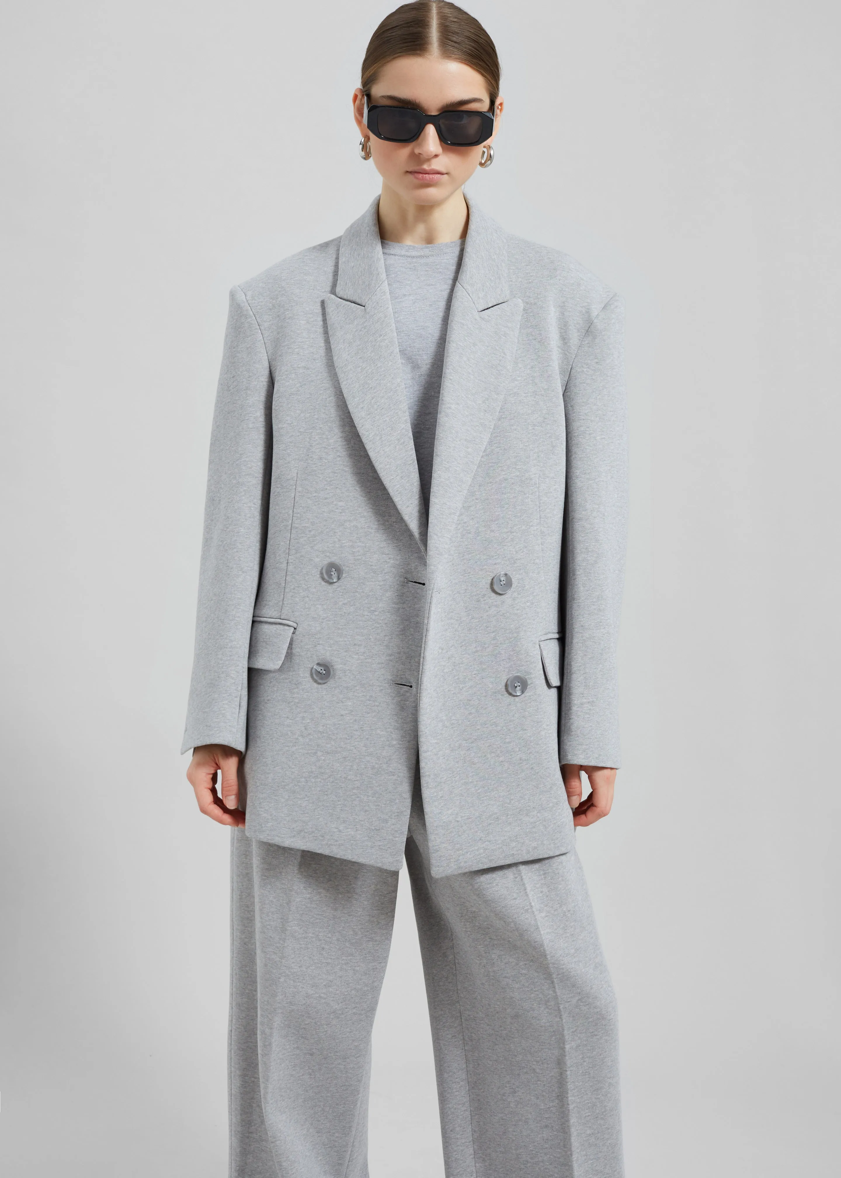 Hutton Boxy Blazer - Light Grey sold by Frankie Shop product image thumbnail 4