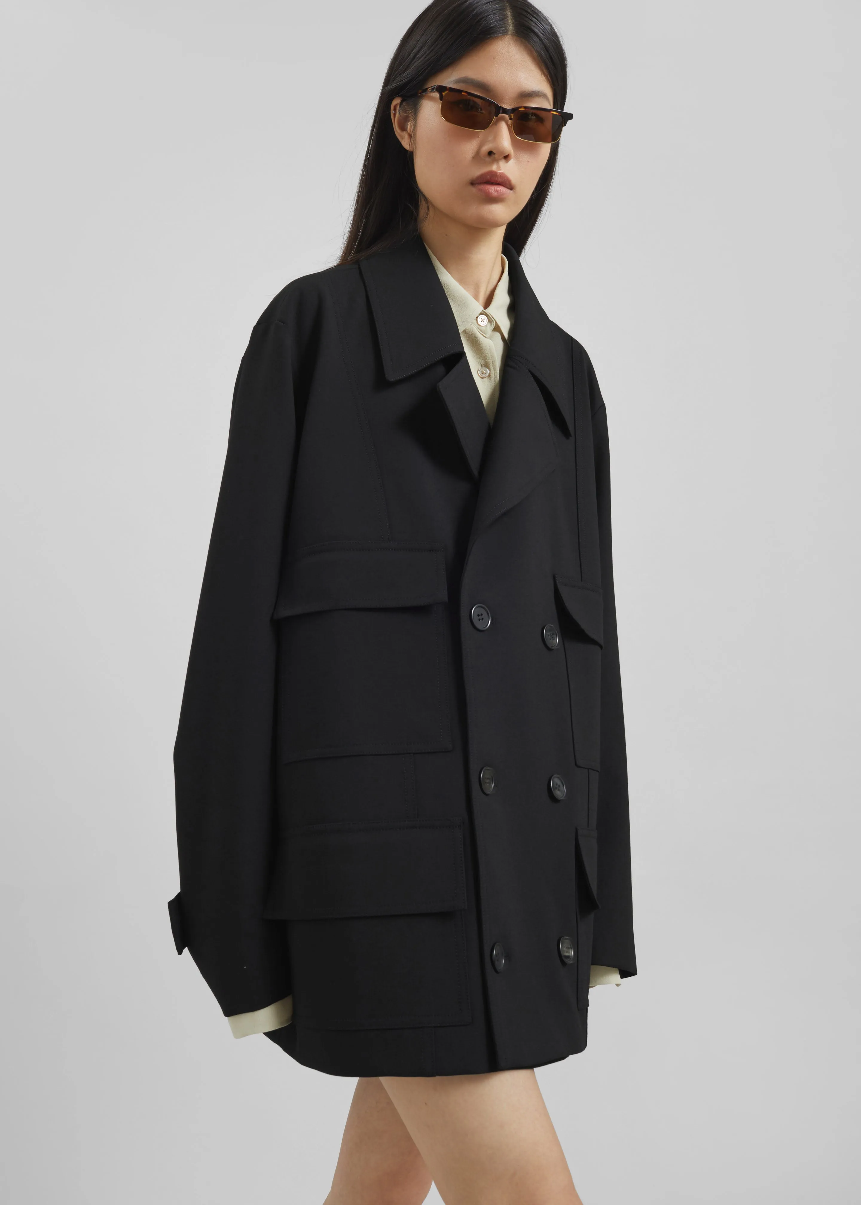 Stanton Trapeze Jacket - Black sold by Frankie Shop product image thumbnail 3