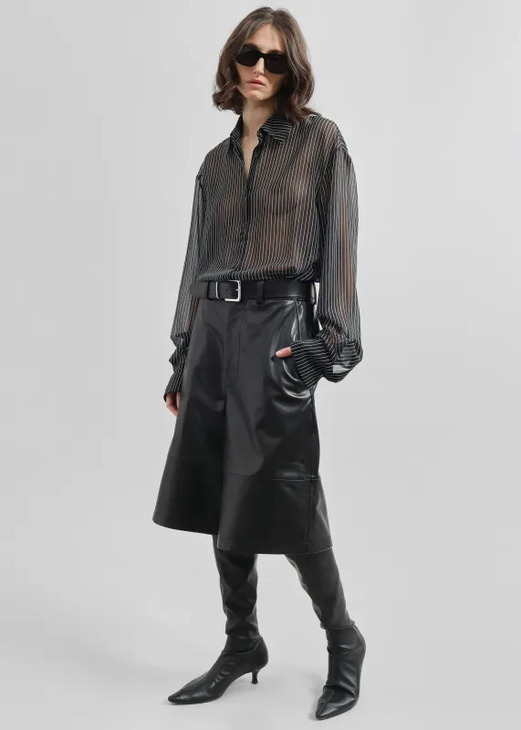 Peri Striped Shirt - Black/White Stripe sold by Frankie Shop