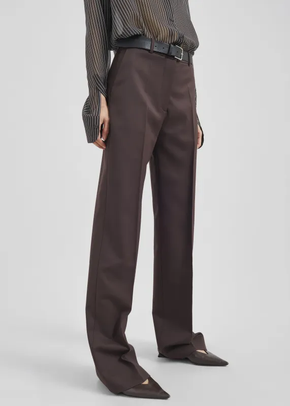 Lenora Straight Trousers - Brown sold by Frankie Shop