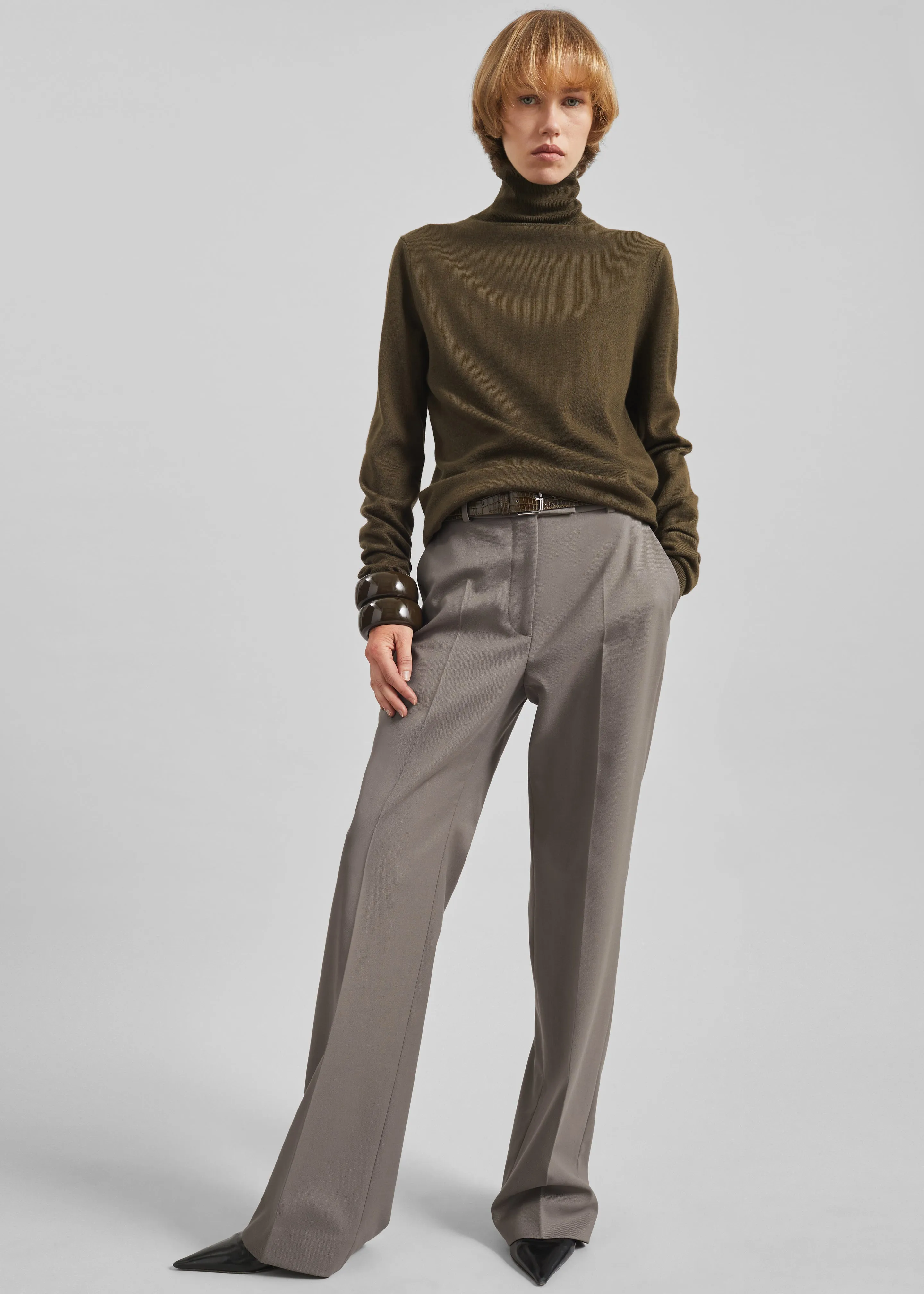 Lenora Straight Trousers - Taupe sold by Frankie Shop product image thumbnail 2