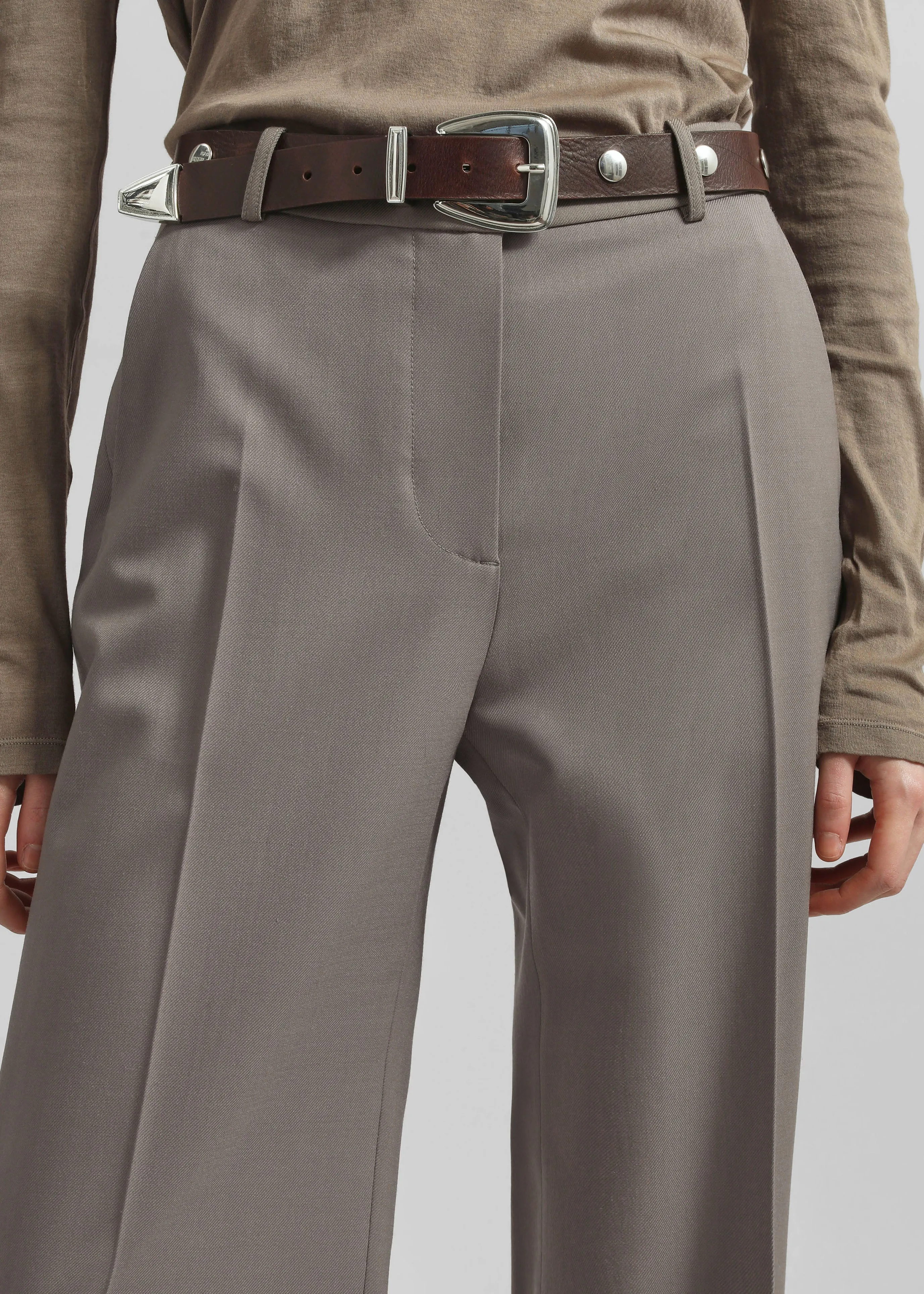 Lenora Straight Trousers - Taupe sold by Frankie Shop product image thumbnail 3