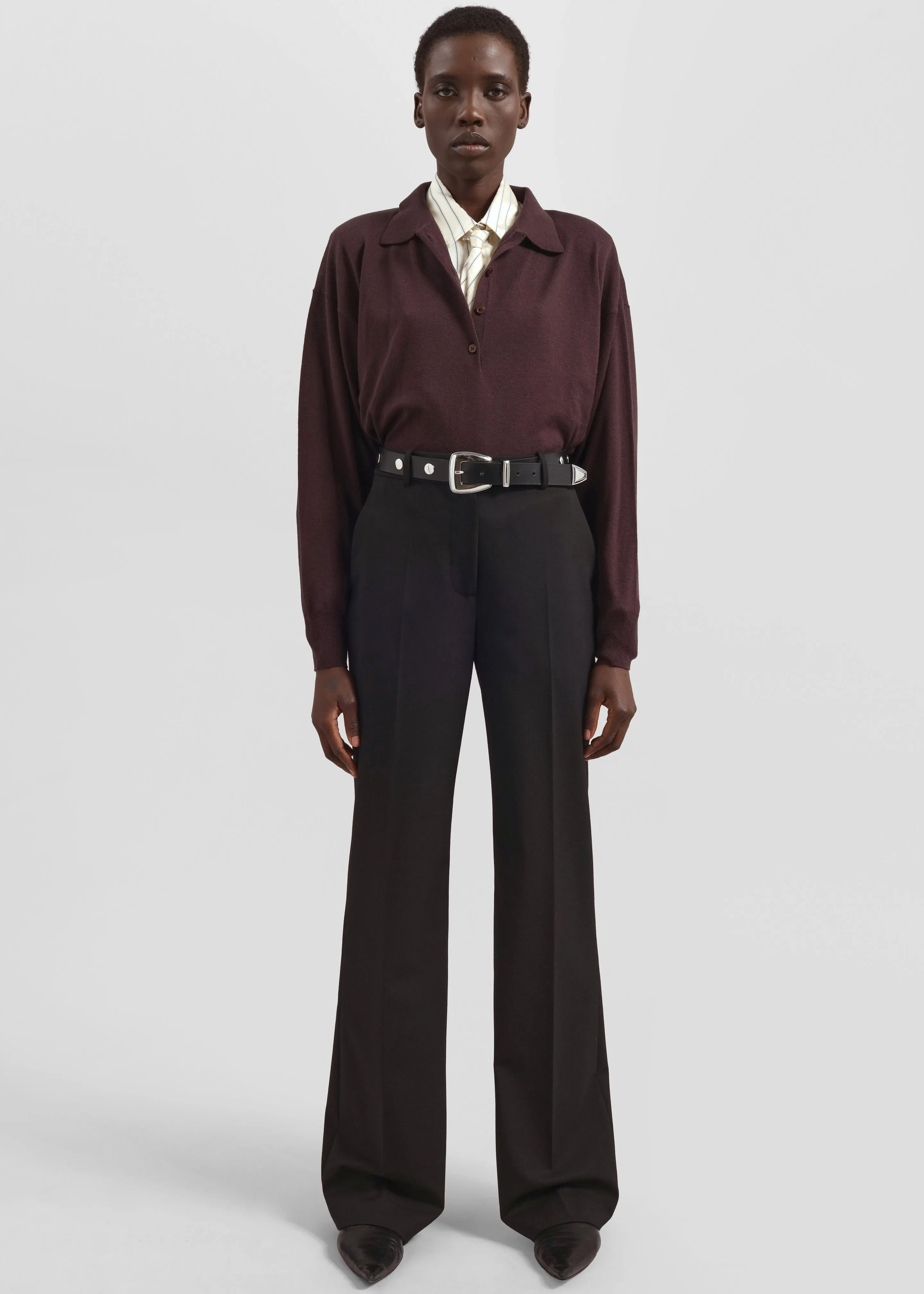 Lenora Straight Trousers - Black sold by Frankie Shop