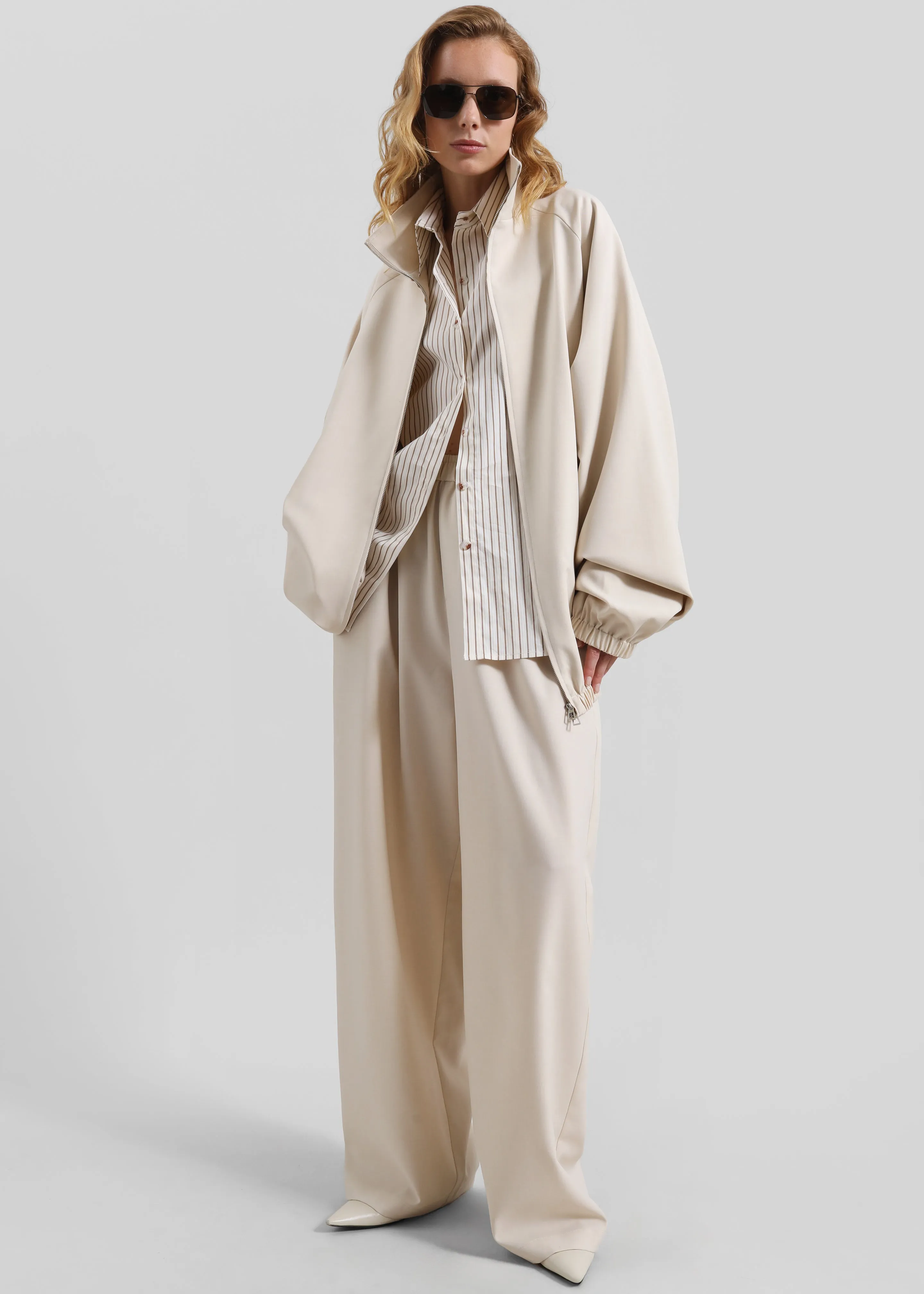 Baxter Track Jacket - Beige sold by Frankie Shop