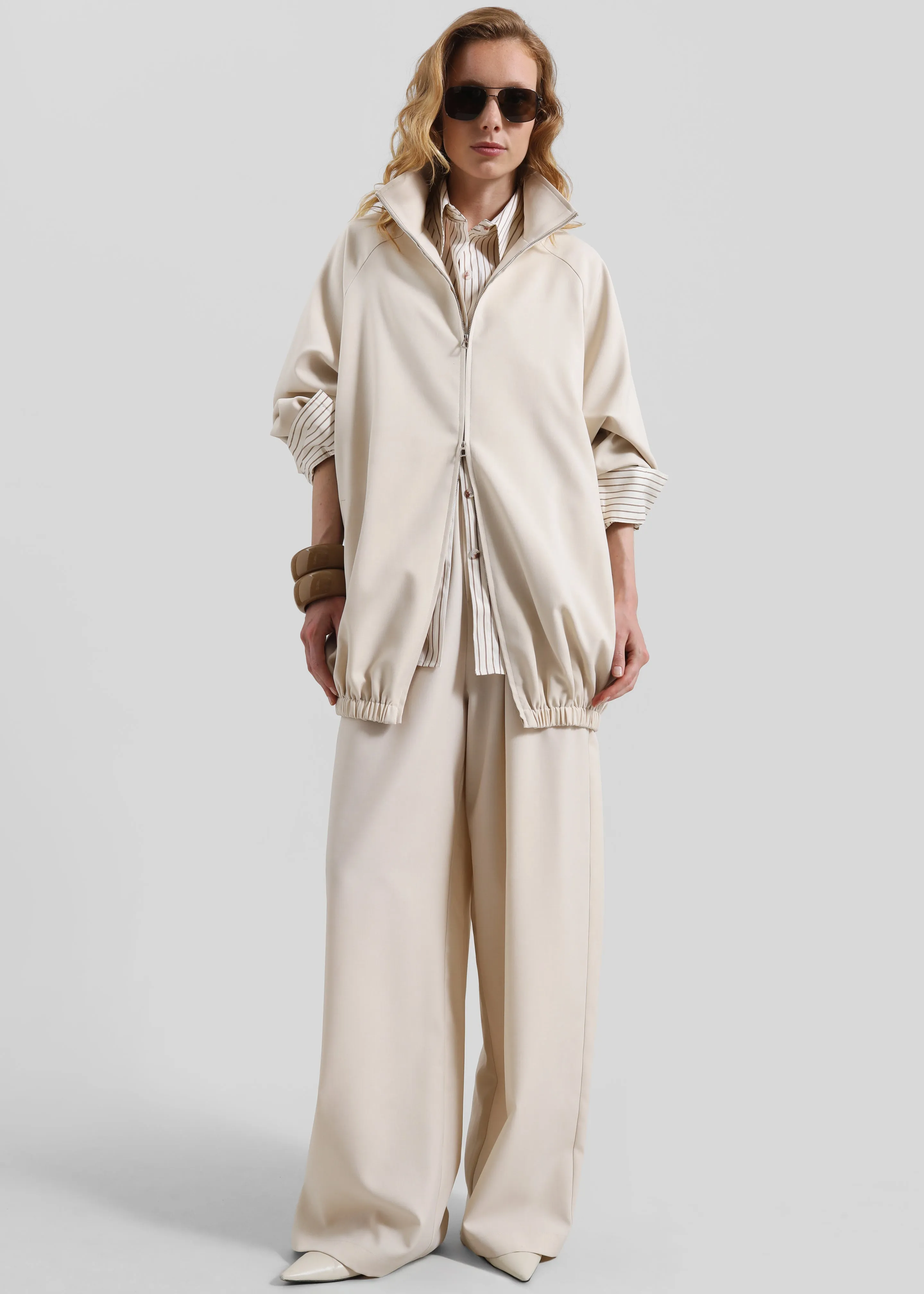 Baxter Track Jacket - Beige sold by Frankie Shop product image thumbnail 3