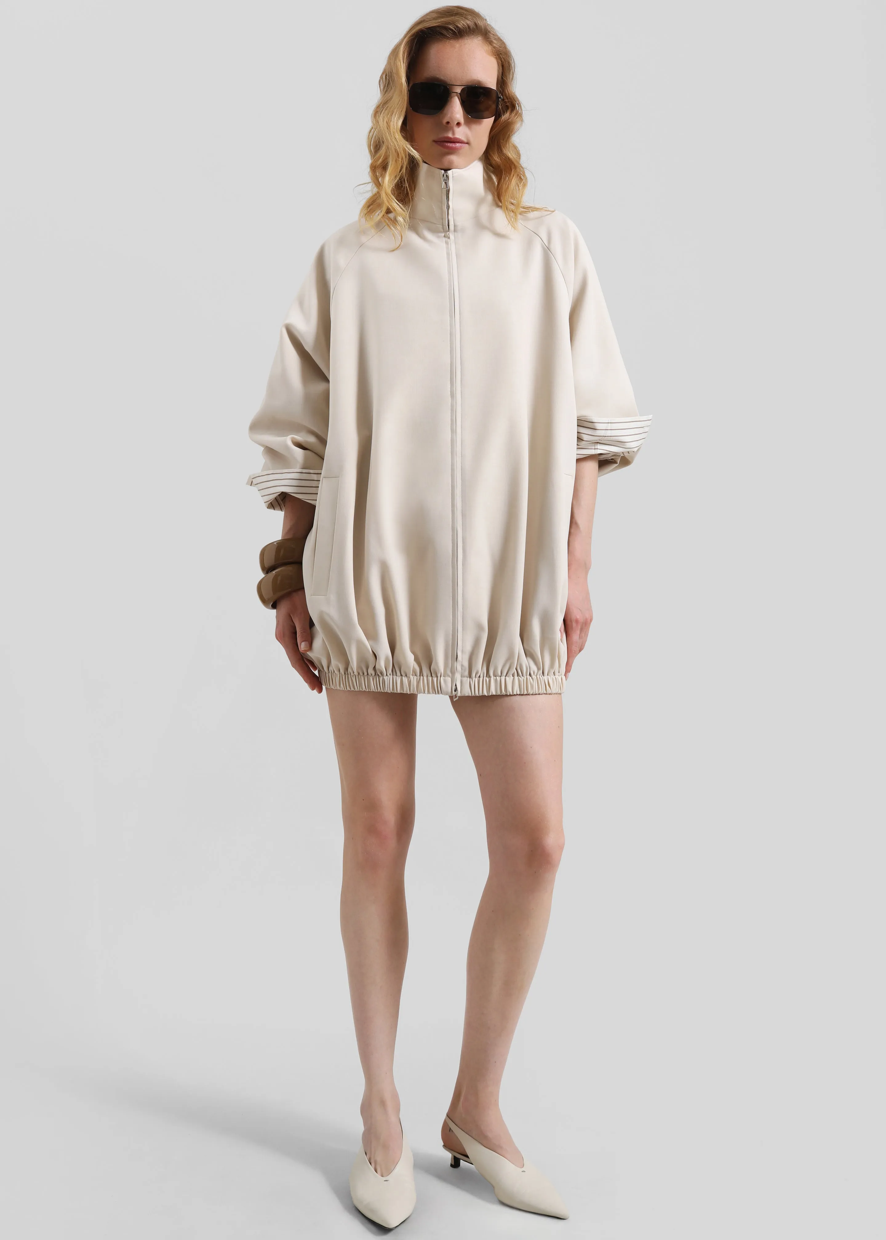 Baxter Track Jacket - Beige sold by Frankie Shop product image thumbnail 4