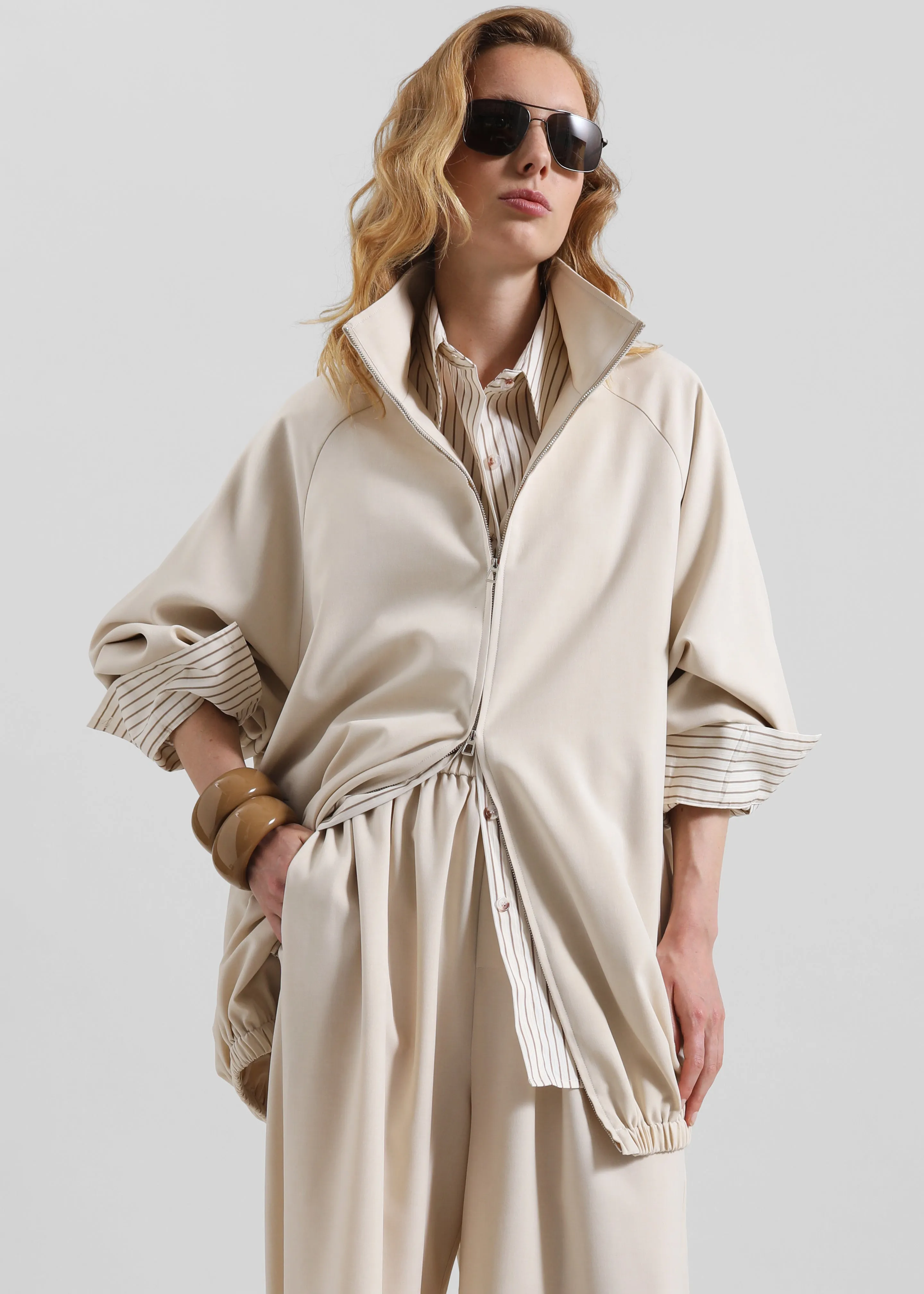 Baxter Track Jacket - Beige sold by Frankie Shop product image thumbnail 2