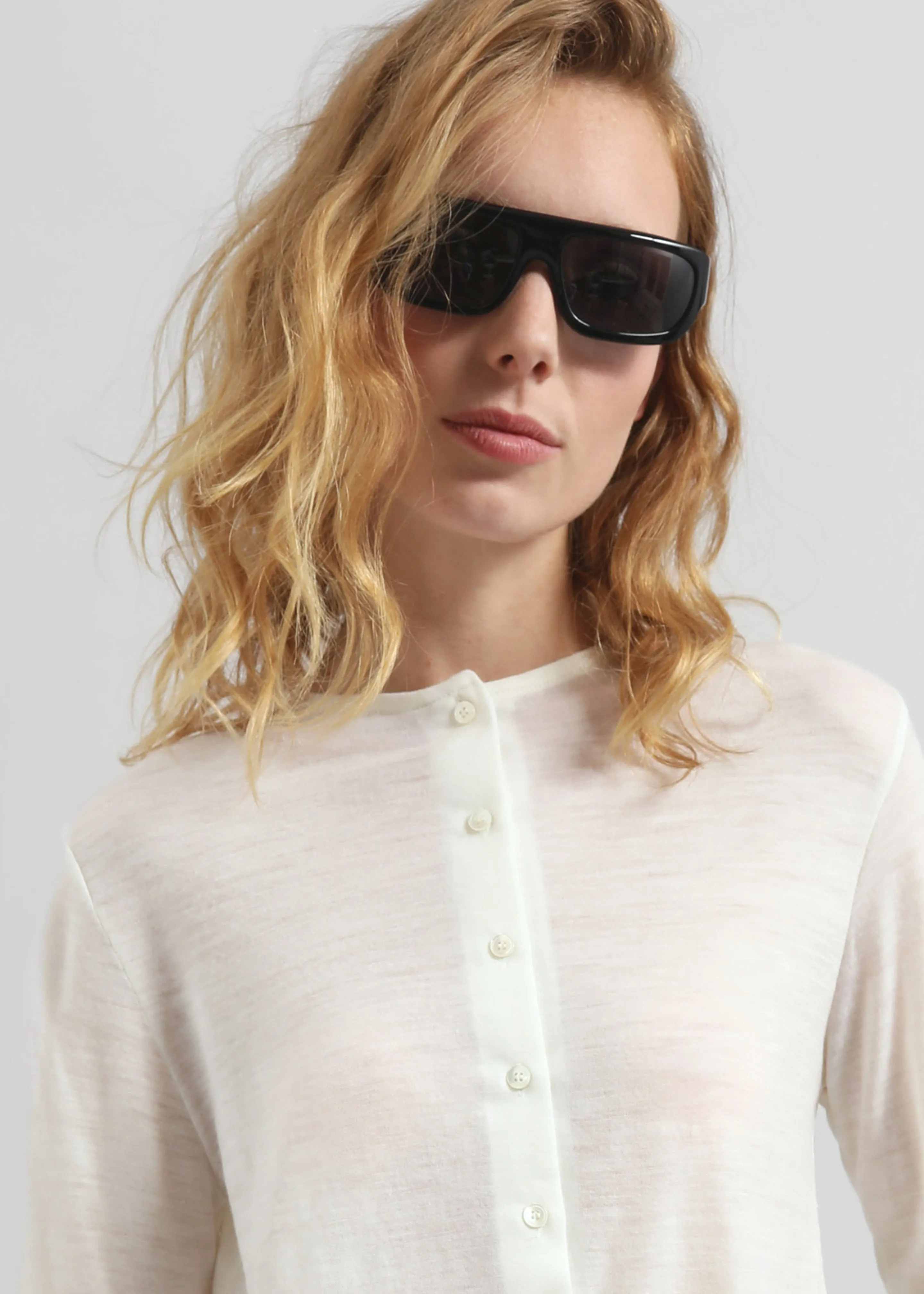 Vinni Thin Wool Cardigan - White sold by Frankie Shop product image thumbnail 2