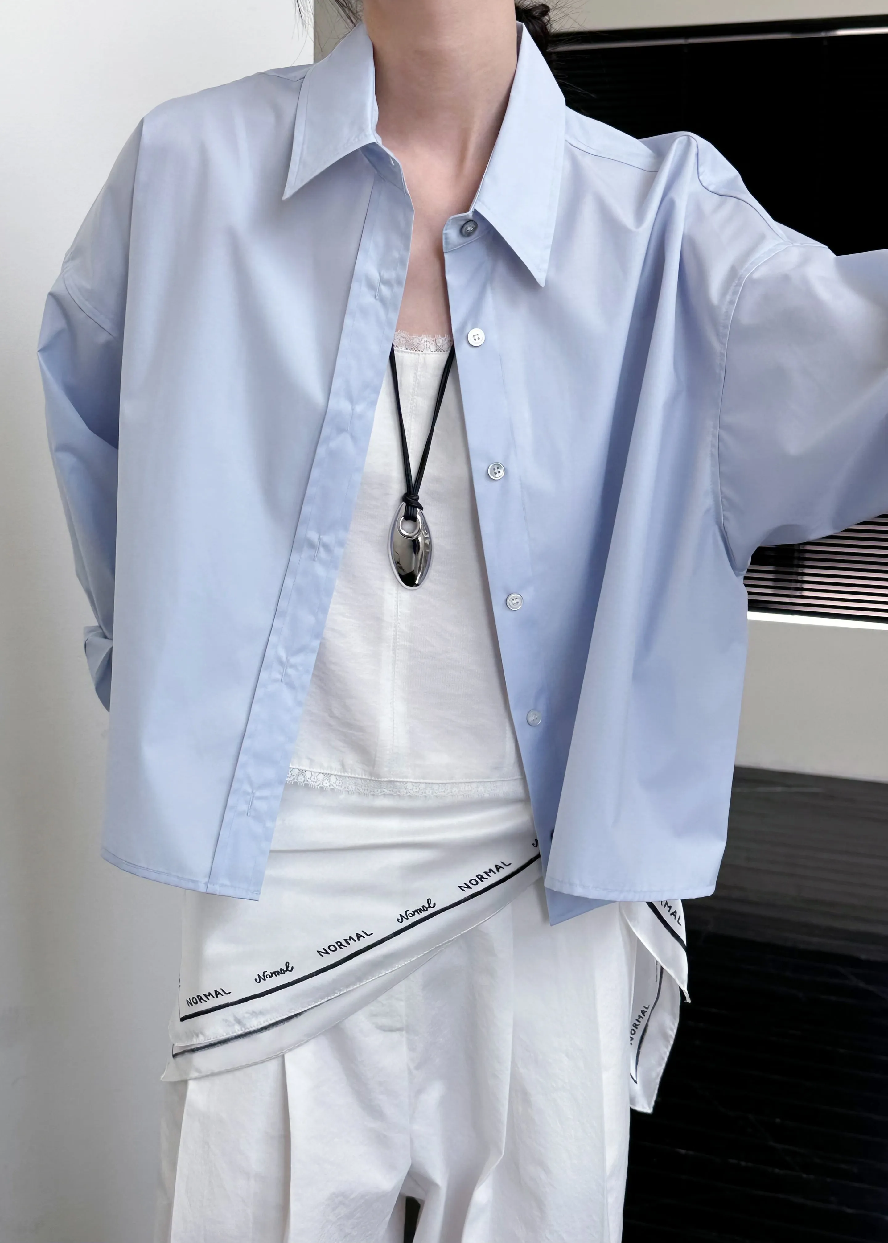 Kersey Boxy Shirt - Sky Blue sold by Frankie Shop product image thumbnail 3