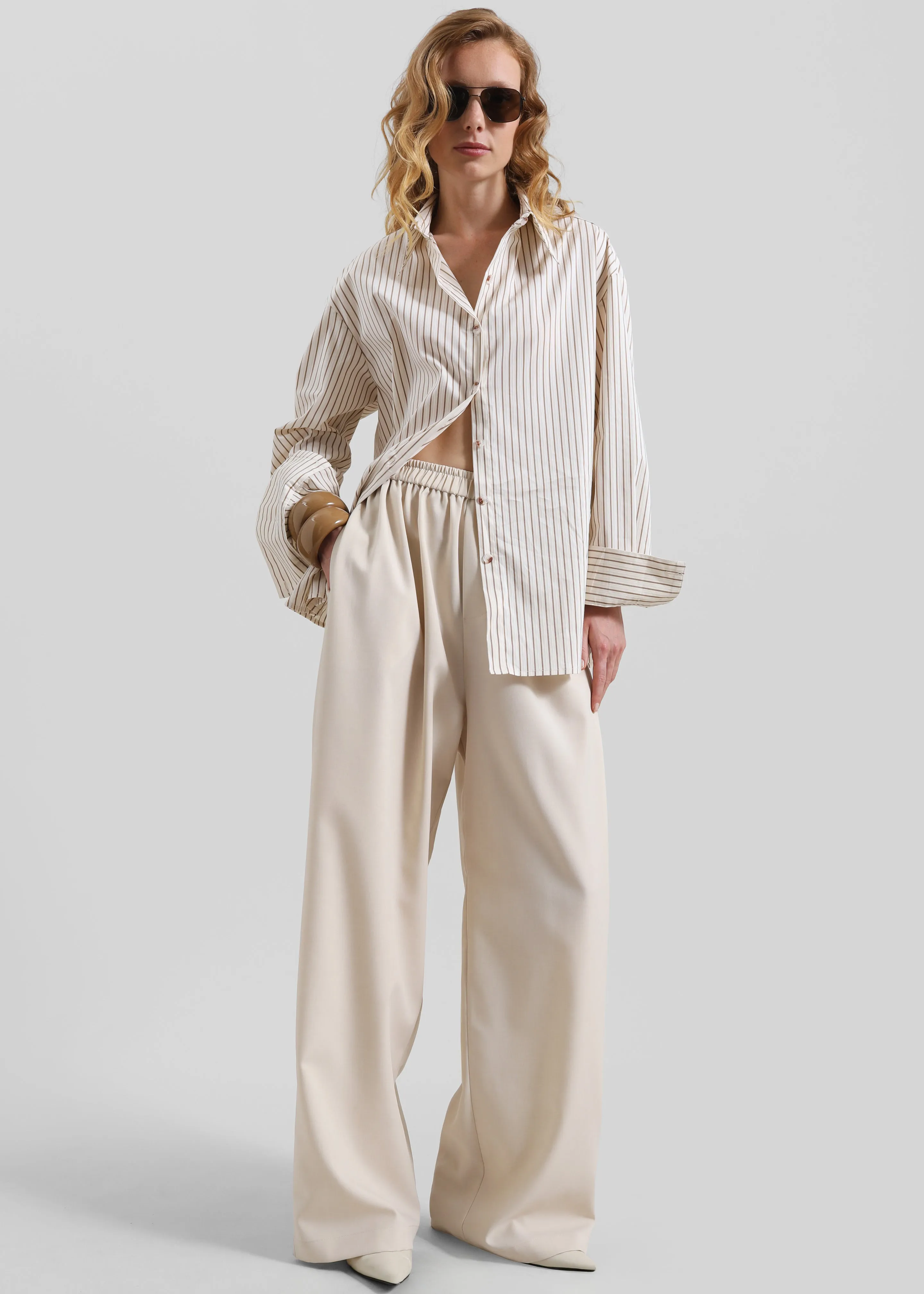 Baxter Track Pants - Beige sold by Frankie Shop