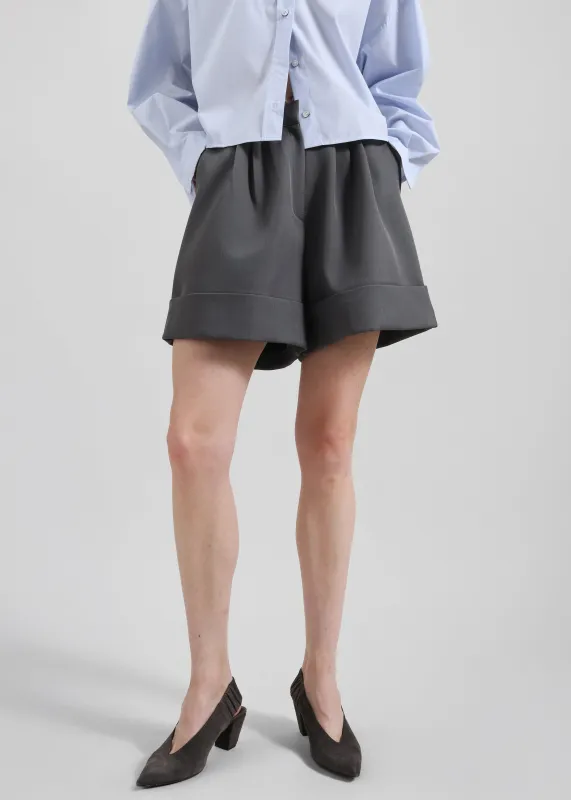 Tolmer Cuffed Shorts - Storm Grey sold by Frankie Shop