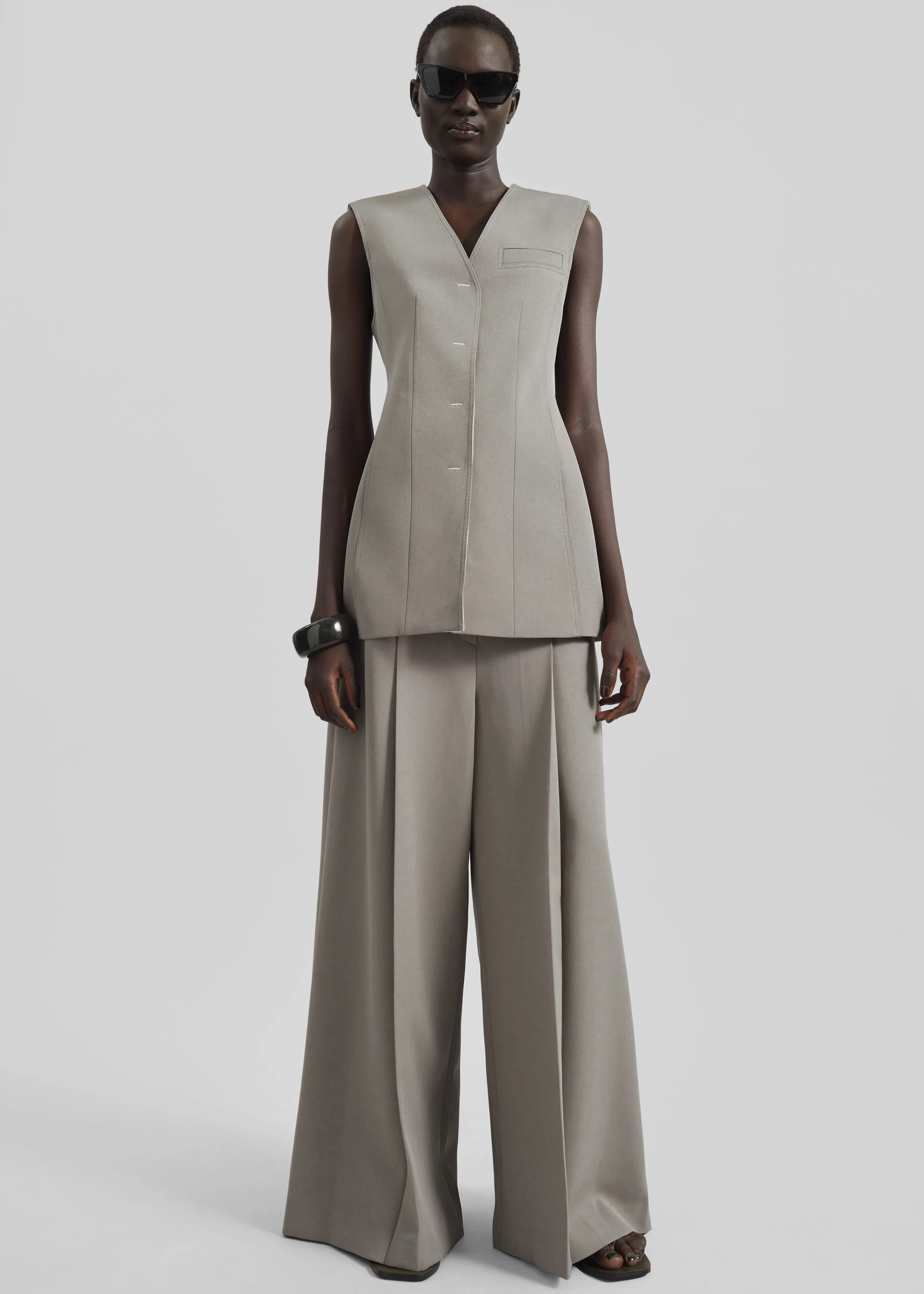 Ashbury Vest Dress - Taupe sold by Frankie Shop product image thumbnail 3