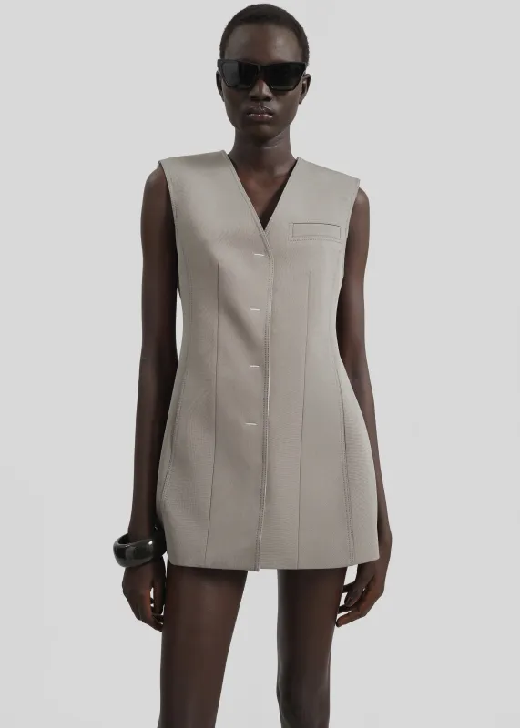 Ashbury Vest Dress - Taupe made by Frankie Shop