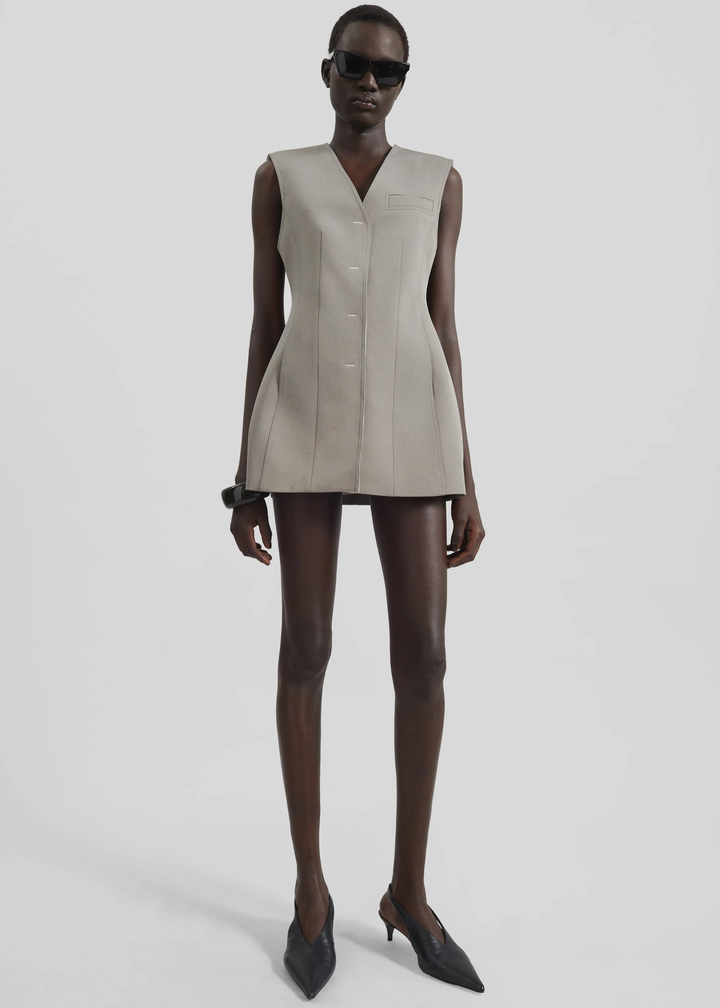 Ashbury Vest Dress - Taupe sold by Frankie Shop product image thumbnail 5