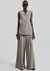 Ashbury Wide Trousers - Taupe sold by Frankie Shop