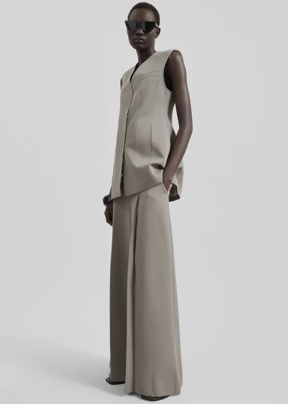 Ashbury Wide Trousers - Taupe sold by Frankie Shop