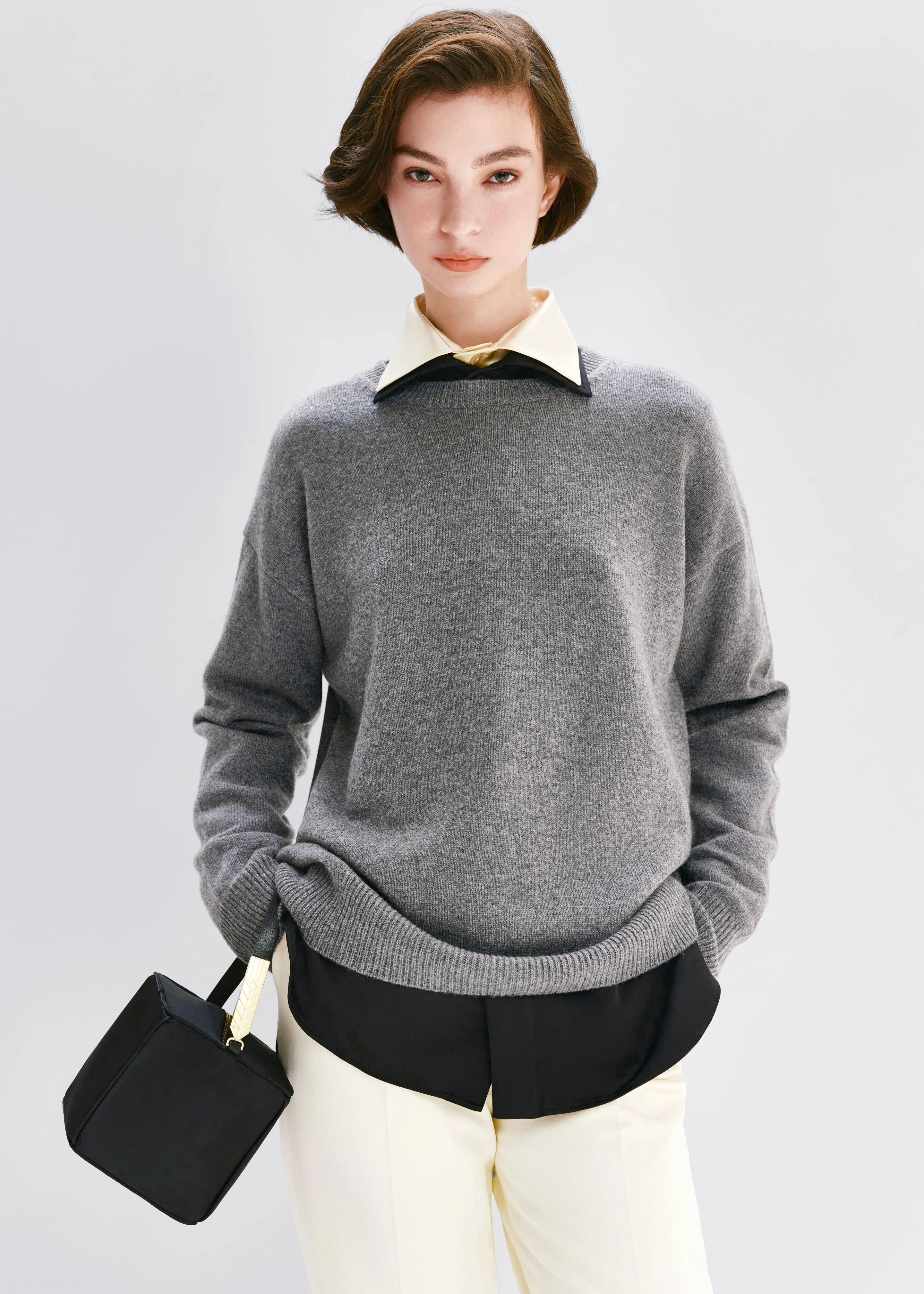Bevza Cashmere Sweater - Dark Grey sold by Frankie Shop product image thumbnail 4