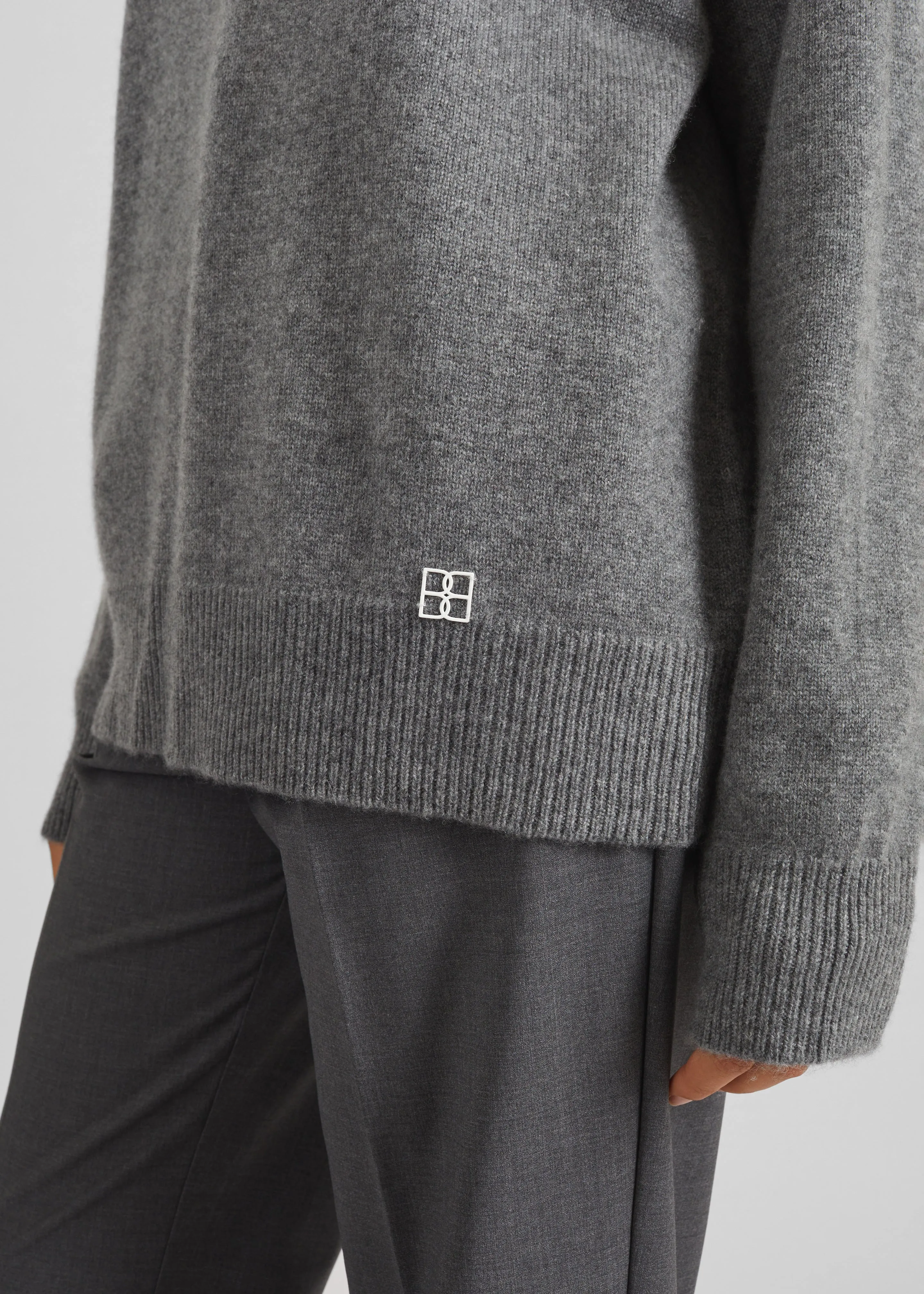 Bevza Cashmere Sweater - Dark Grey sold by Frankie Shop product image thumbnail 5