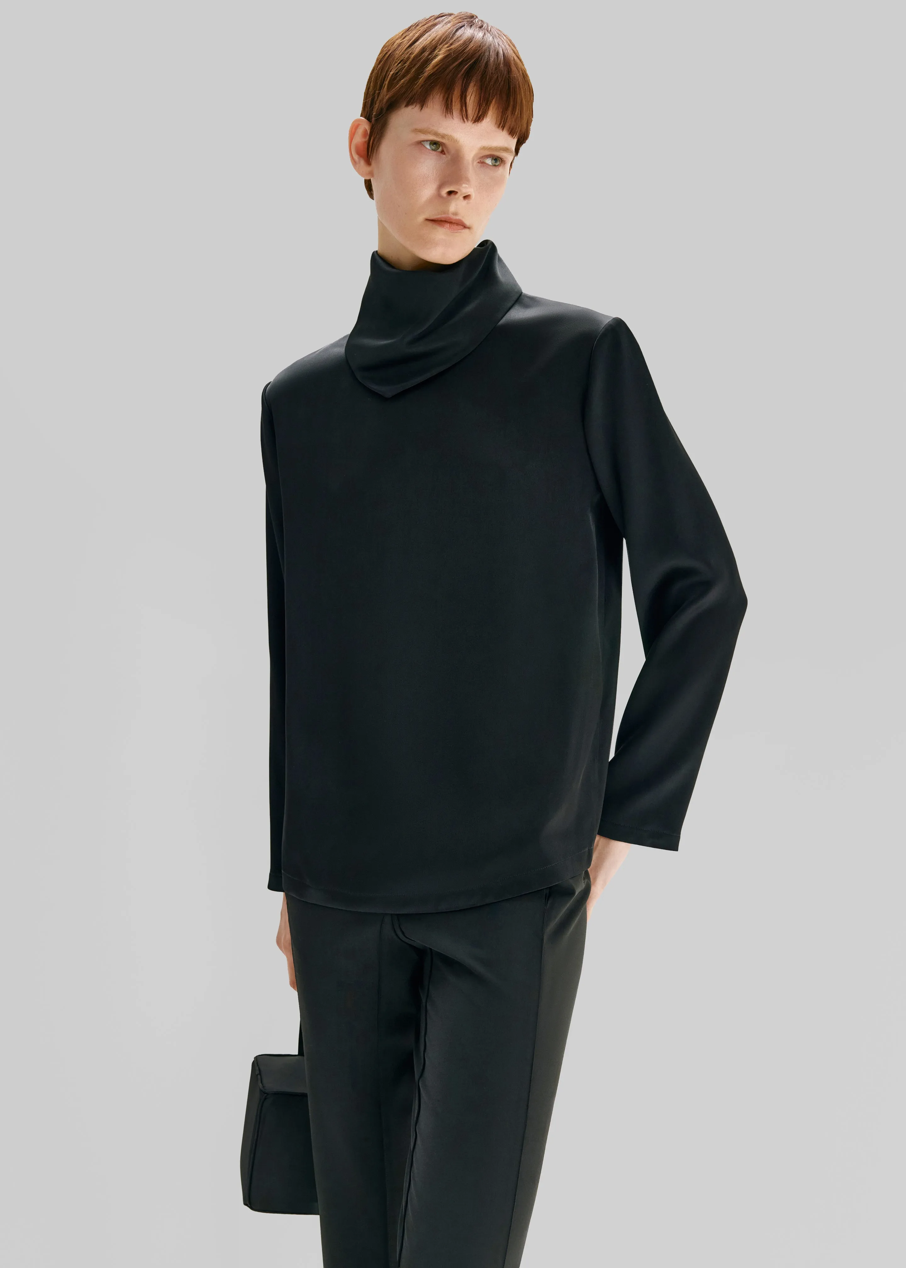 Bevza Hustka Collar Blouse - Black sold by Frankie Shop product image thumbnail 2