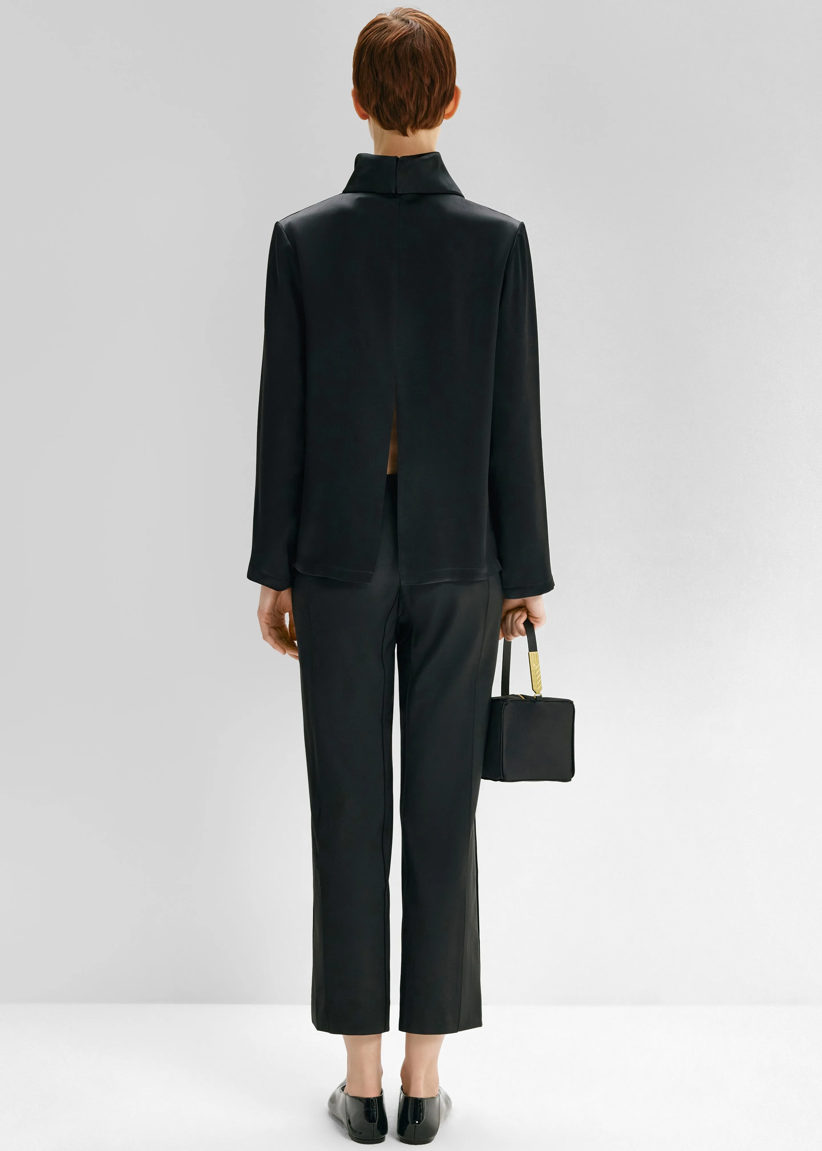 Bevza Hustka Collar Blouse - Black sold by Frankie Shop product image thumbnail 5