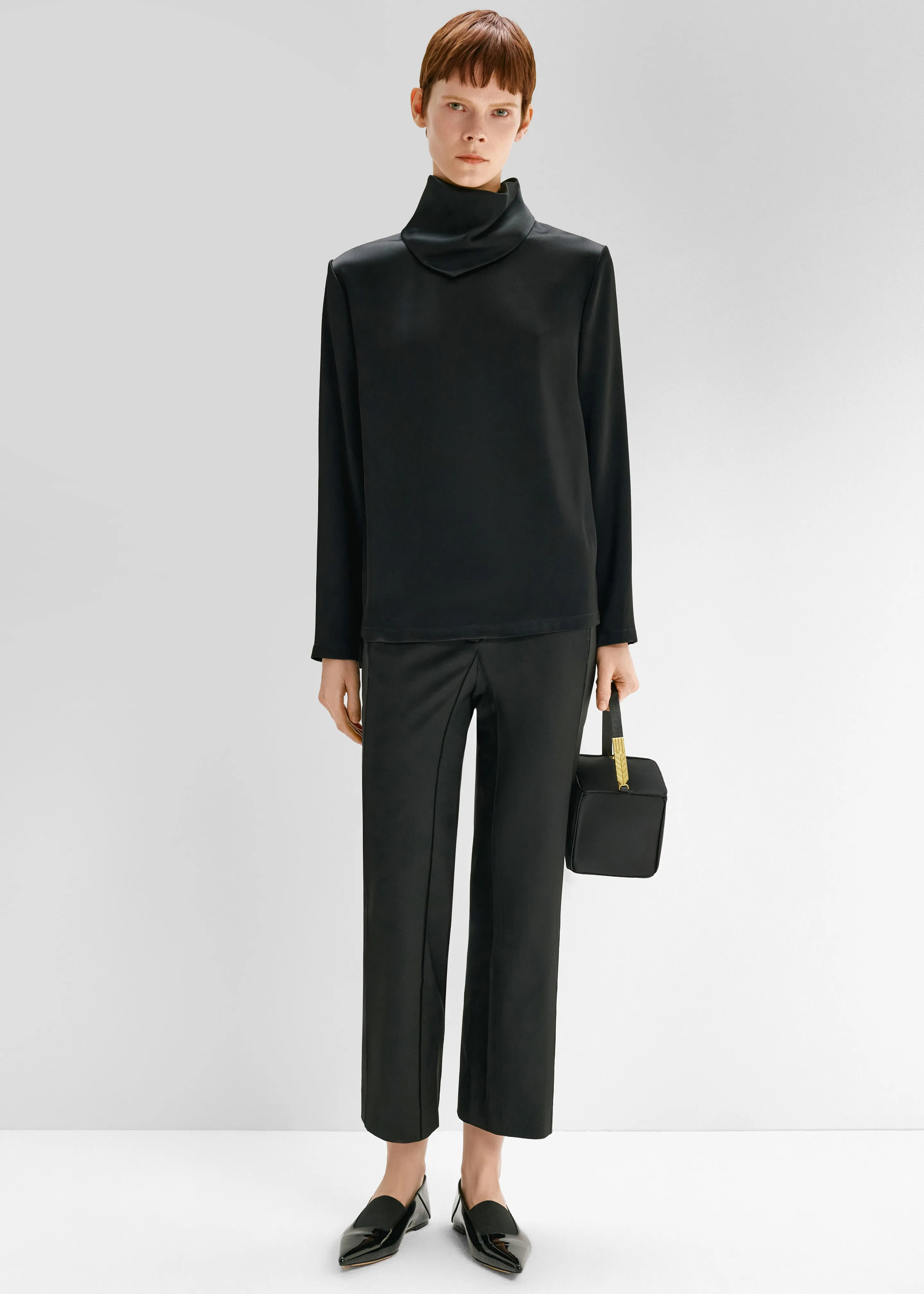 Bevza Hustka Collar Blouse - Black sold by Frankie Shop product image thumbnail 4